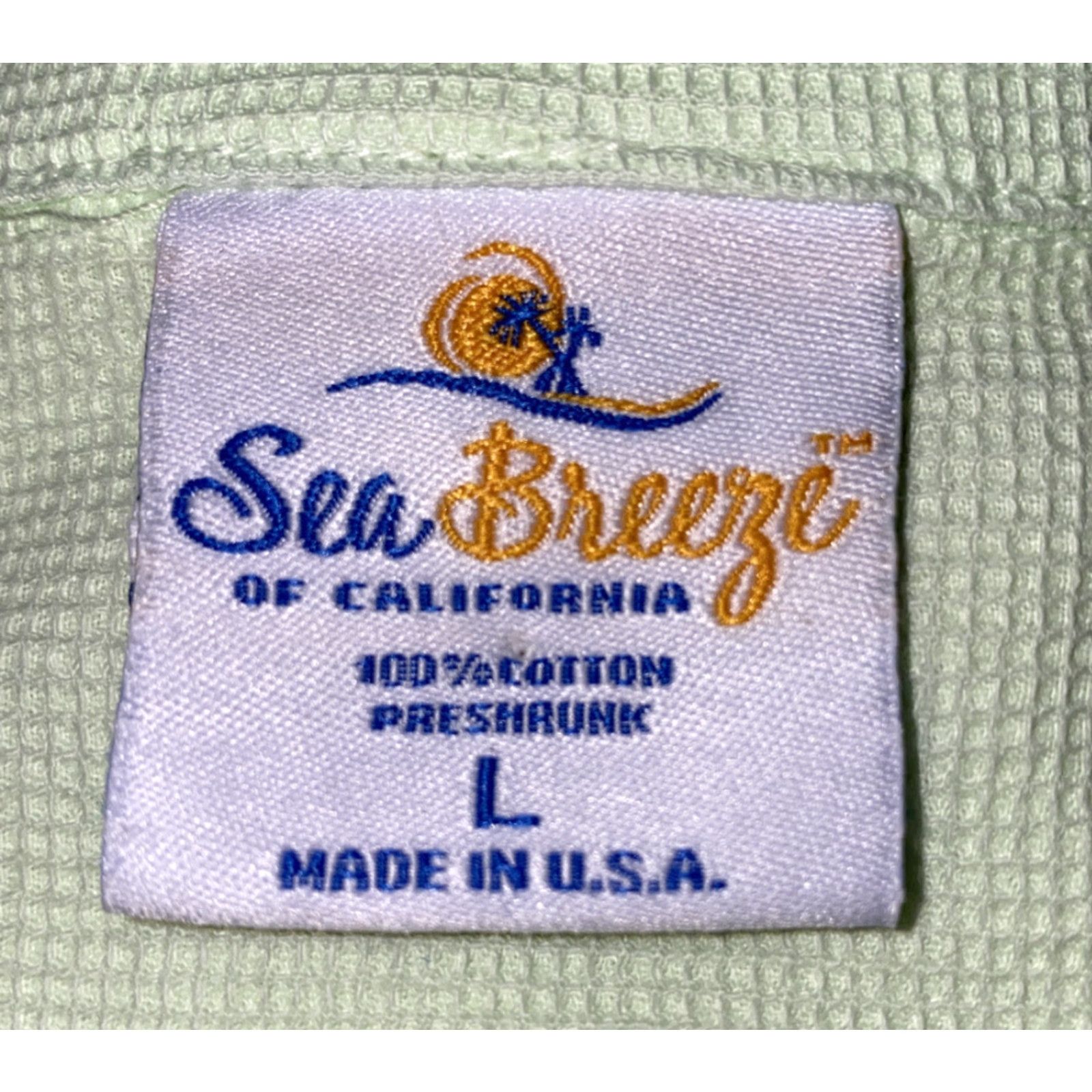 Vintage VINTAGE Sea Breeze Polo Shirt Mens Green 1/2 Button Front Size L Short Sleeve Collared Cotton Casual Shirt Men Size US L / EU 52-54 / 3 - 5 Thumbnail