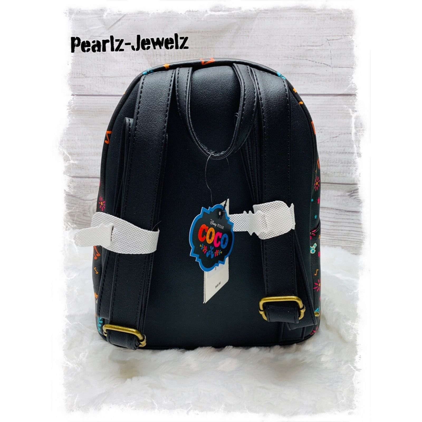 Disney Loungefly Disney Pixar Coco Miguel Music Black Mini Backpack Size ONE SIZE - 3 Thumbnail