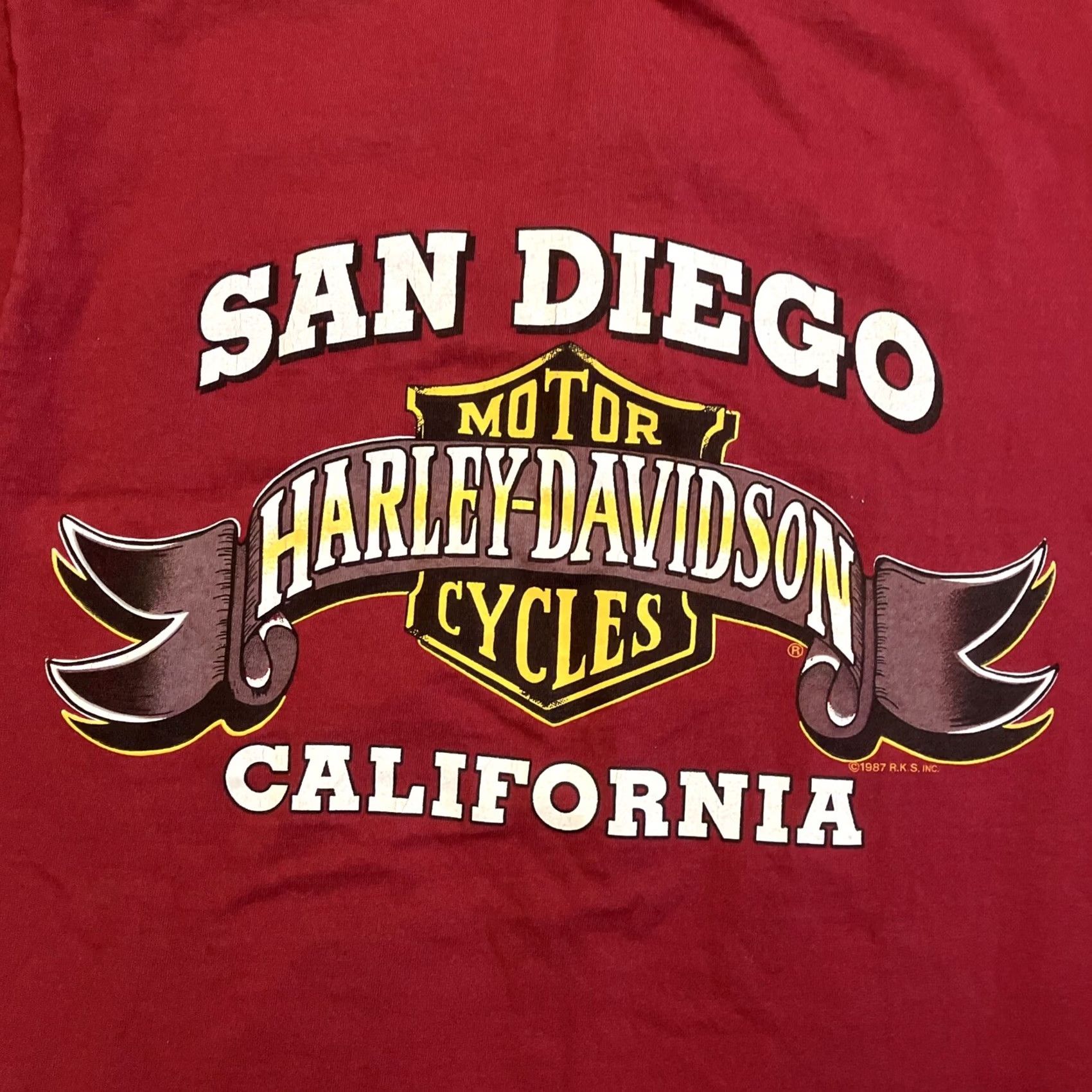 Harley Davidson VINTAGE Harley-Davidson Henley Shirt Made in USA Large Purple Cotton Short Sleeve 1987 Men Shirt USA 1987 Gem Size US L / EU 52-54 / 3 - 6 Thumbnail