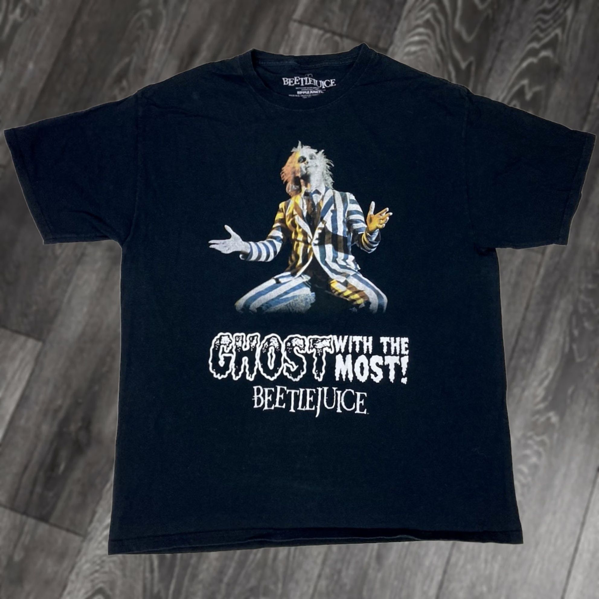 Ripple Junction VINTAGE Beetlejuice Ghost With The Most Graphic T-shirt Men Large Black Short Sleeve Size US L / EU 52-54 / 3 - 1 Thumbnail