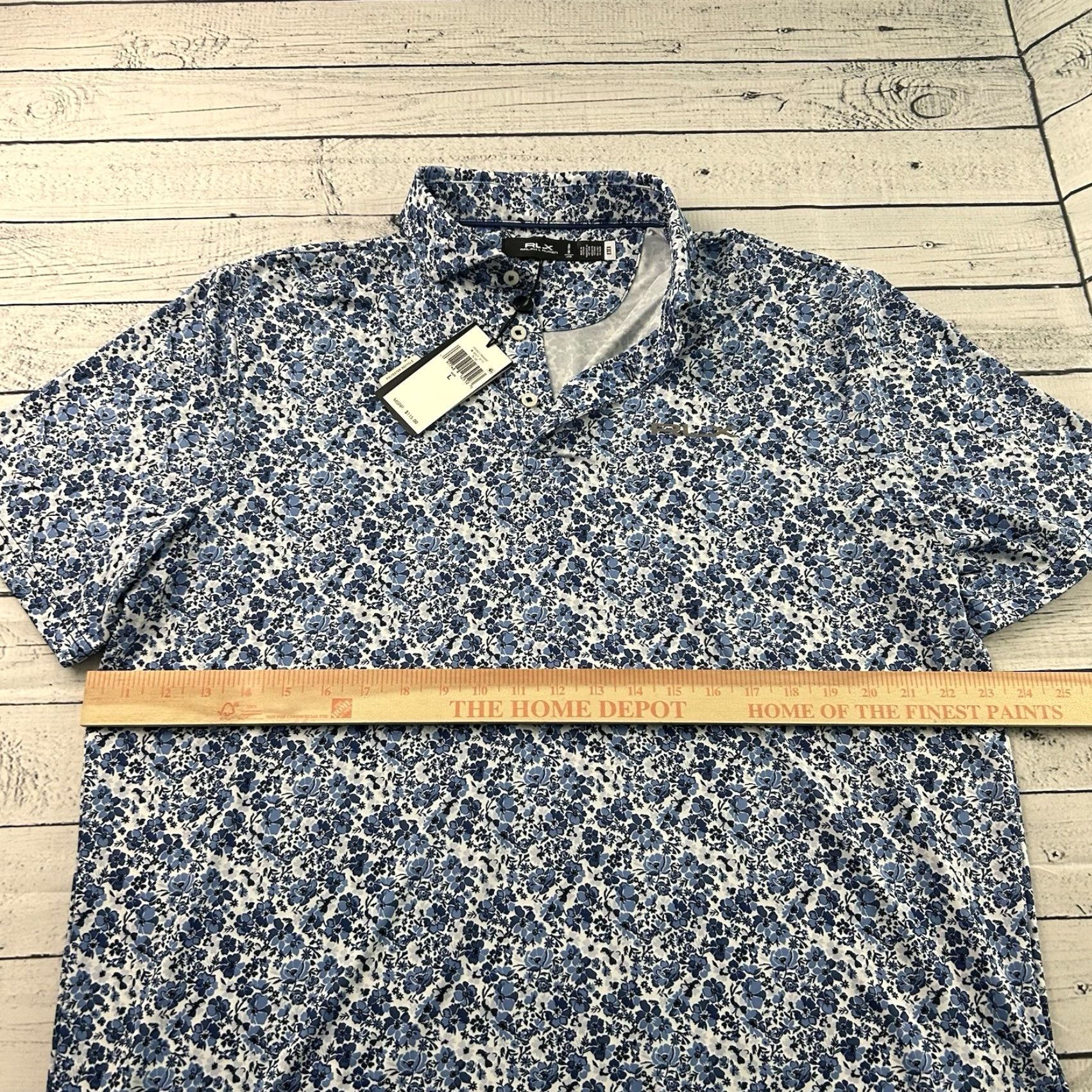 RLX Ralph Lauren VINTAGE RLX Ralph Lauren SHIRT Men Large Blue Floral Golf Polo Shirt Mens L Blue Floral RLX Polo Size US L / EU 52-54 / 3 - 6 Thumbnail