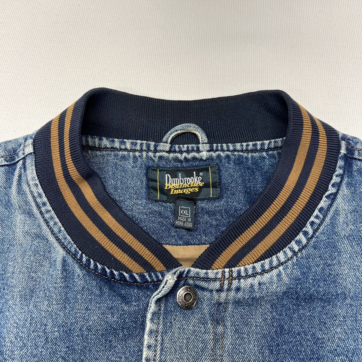 Dunbrooke × Vintage VTG Dunbrooke Denim Jacket Jersey State Police Jean Varsity Size US XXL / EU 58 / 5 - 5 Thumbnail