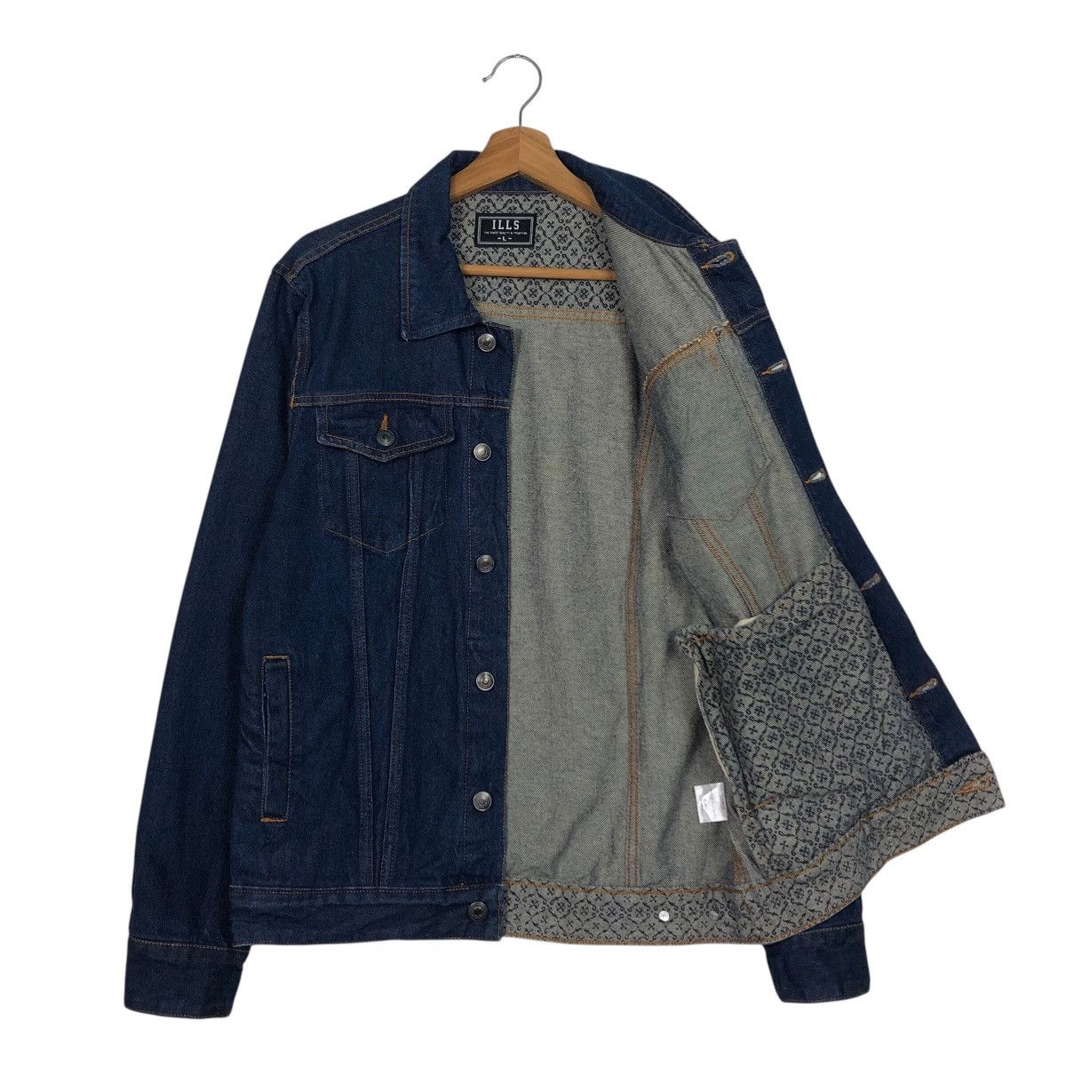 Japanese Brand 📌Vintage Denim Trucker Jacket ILLS Japan Issey Miyake Size US L / EU 52-54 / 3 - 13 Thumbnail