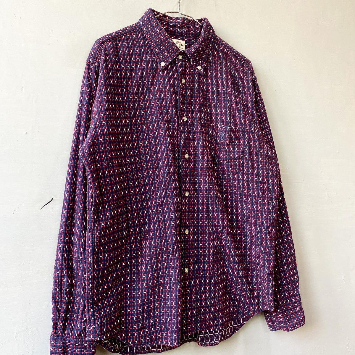 Japanese Brand COEN JAPAN SASHIKO ART SHIRT FREE SHIPPING Size US L / EU 52-54 / 3 - 4 Thumbnail