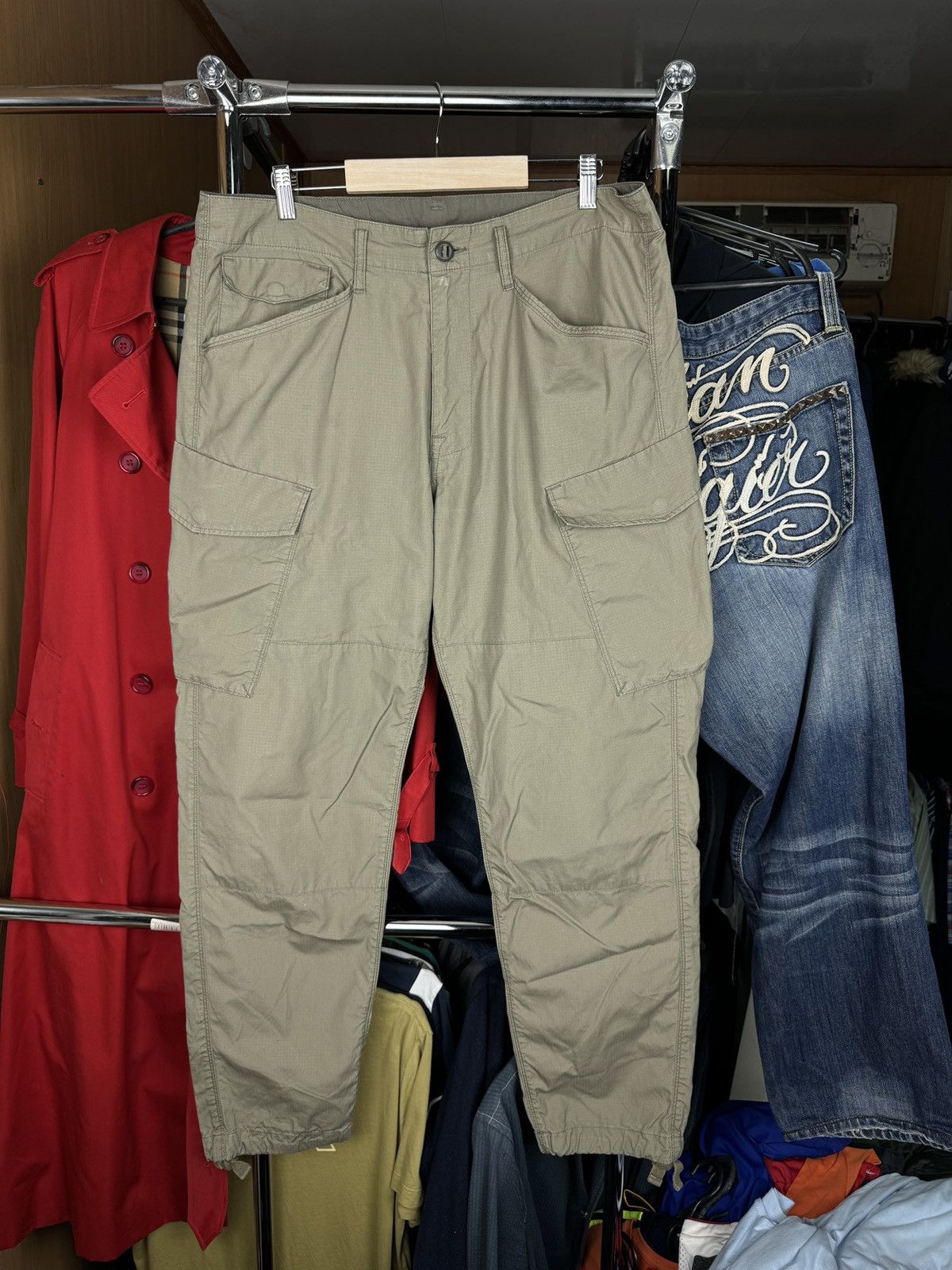 G-Star Mens Vintage G Star Raw cargo pants ROVIC TAPERED jeans Size US 34 / EU 50 - 1 Thumbnail