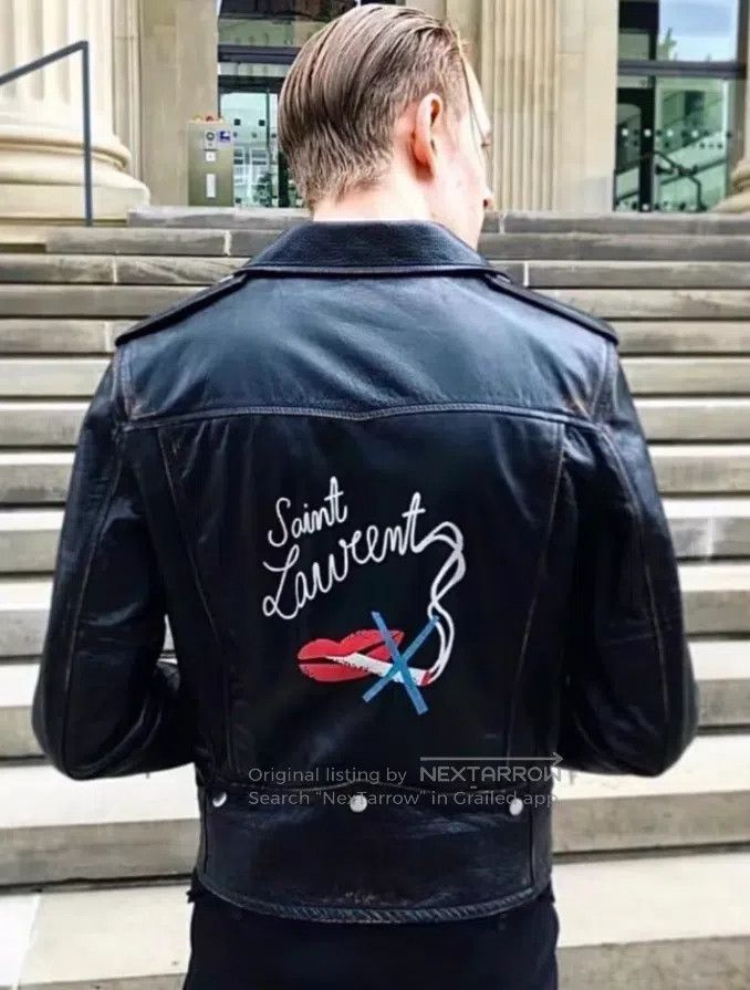 Saint Laurent Paris Saint Laurent Paris Distressed Motorcycle Leather Jacket i Size US M / EU 48-50 / 2 - 7 Thumbnail