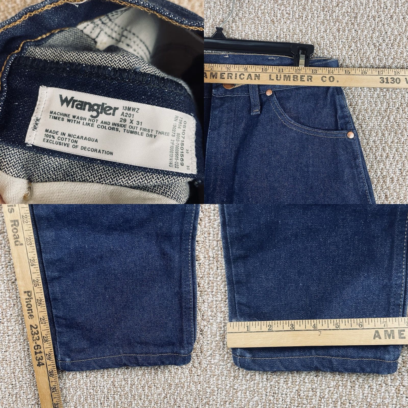 Wrangler VINTAGE Wrangler Jeans Mens 29x31 Blue Rodeo Cowboy Western Y2K E322 Jeans Size US 29 - 8 Thumbnail