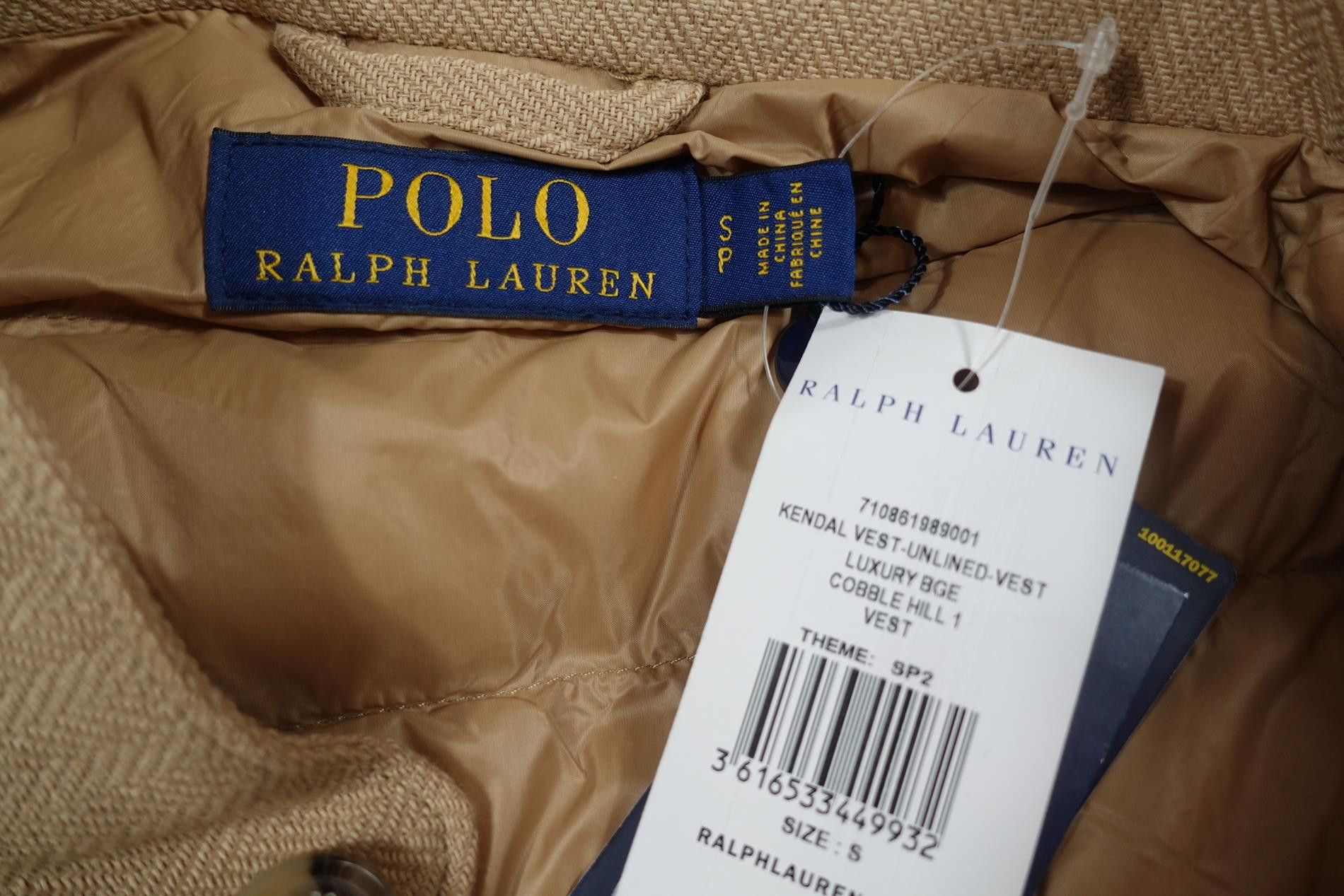 Polo Ralph Lauren Polo Ralph Lauren Vest Jacket Herringbone Kendal Linen NWT S Size US S / EU 44-46 / 1 - 3 Thumbnail