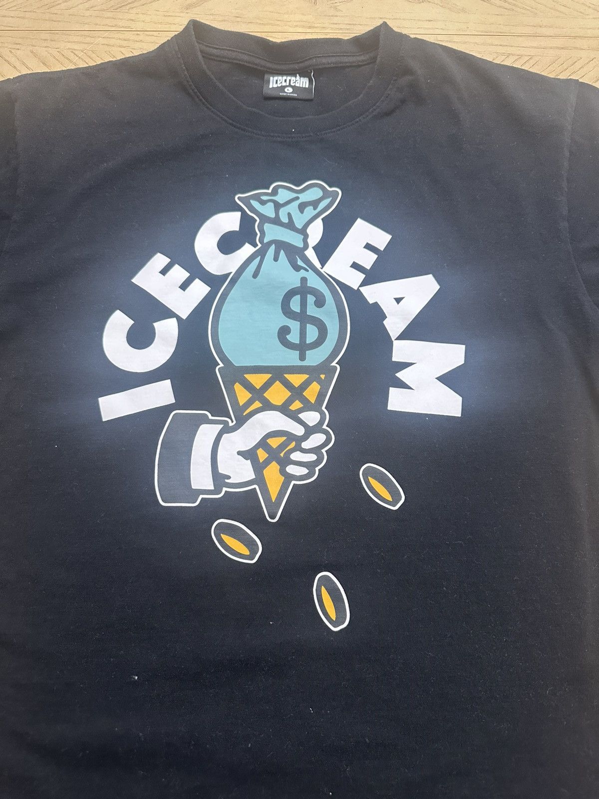 Icecream ICECREAM CASH RULES TEE - BLACK Size large Size US L / EU 52-54 / 3 - 1 Thumbnail