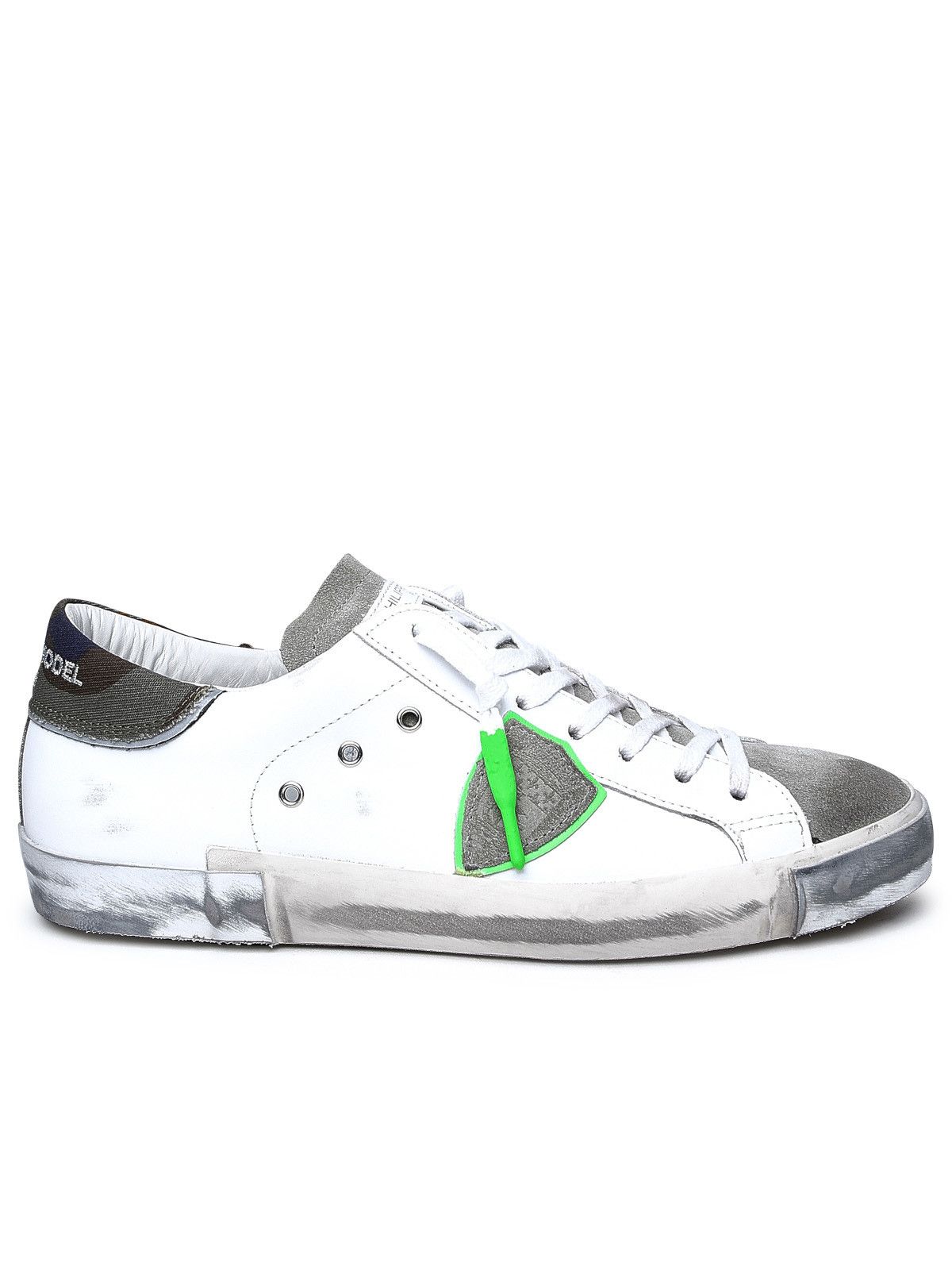 image of Philippe Model White Leather Sneakers, Men's (Size 12)