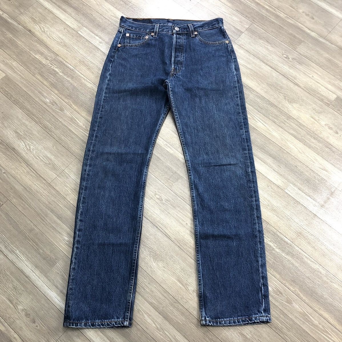 Levi's × Levi's Vintage Clothing 🇺🇸90’s Vintage Levis 501 #553 30x32 Straight Leg Blue Jeans Size US 42 / EU 58 - 1 Thumbnail