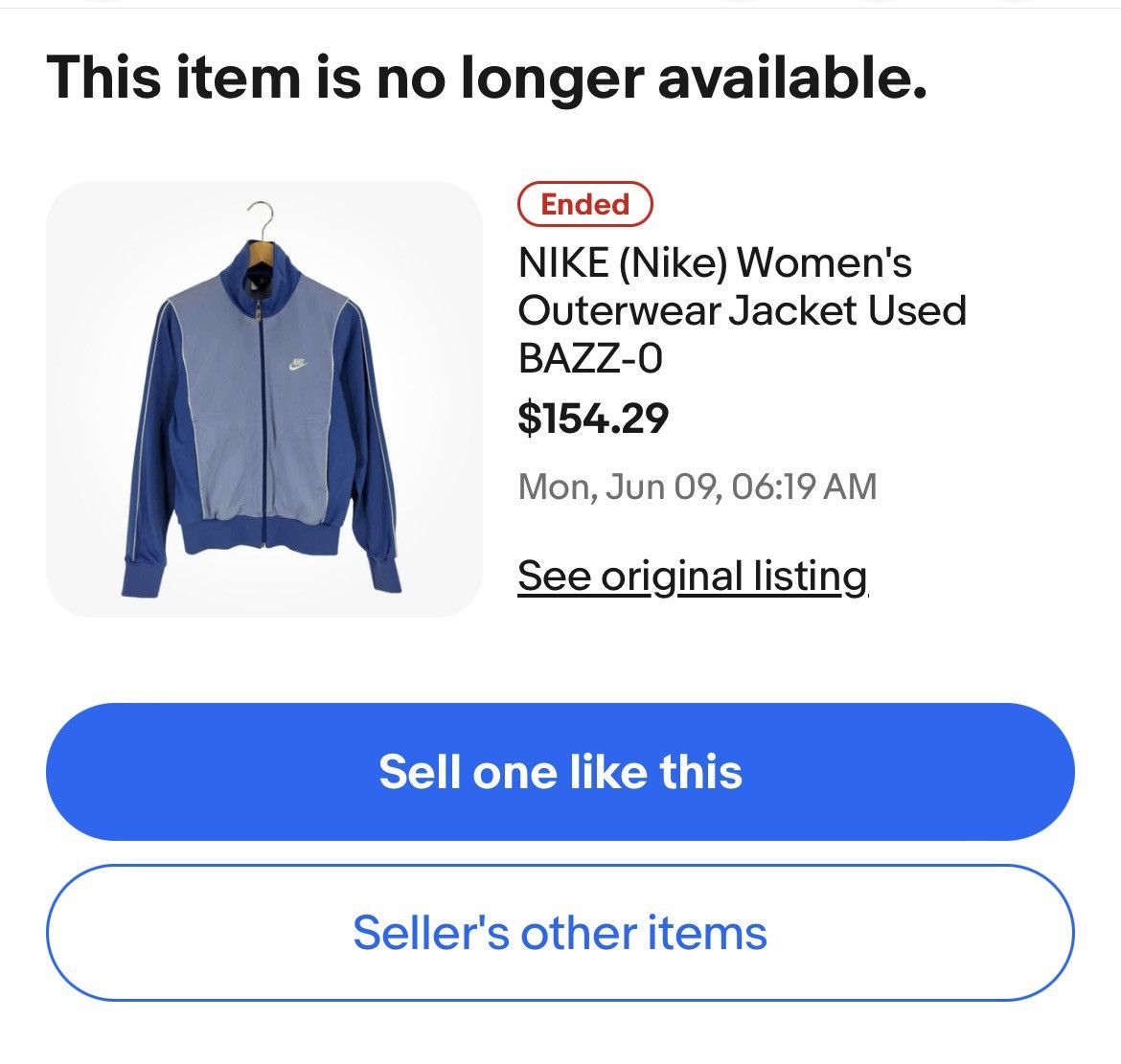 Nike Vintage 80s Nike Womens Blue Zip Jacket Size M / US 6-8 / IT 42-44 - 9 Thumbnail