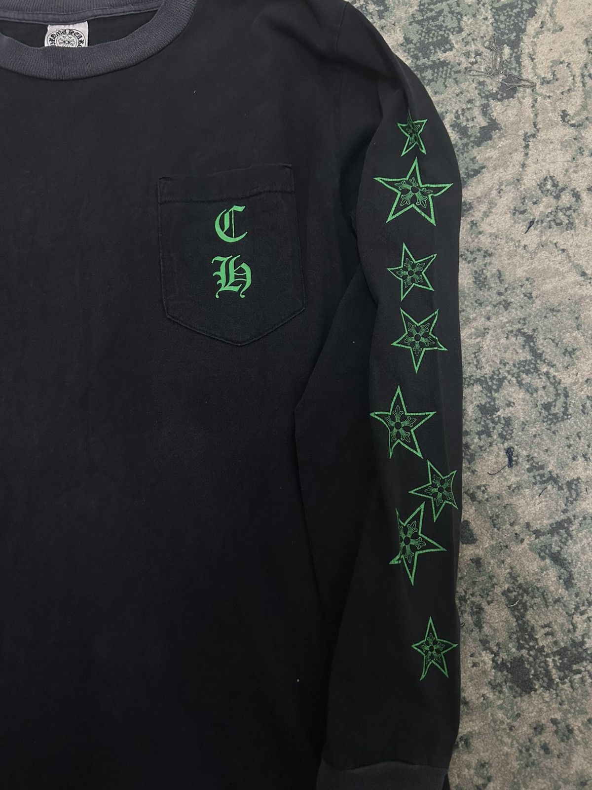 Chrome Hearts Vintage Chrome Hearts Black Green L/S Tee ✅✅ Size US M / EU 48-50 / 2 - 6 Thumbnail