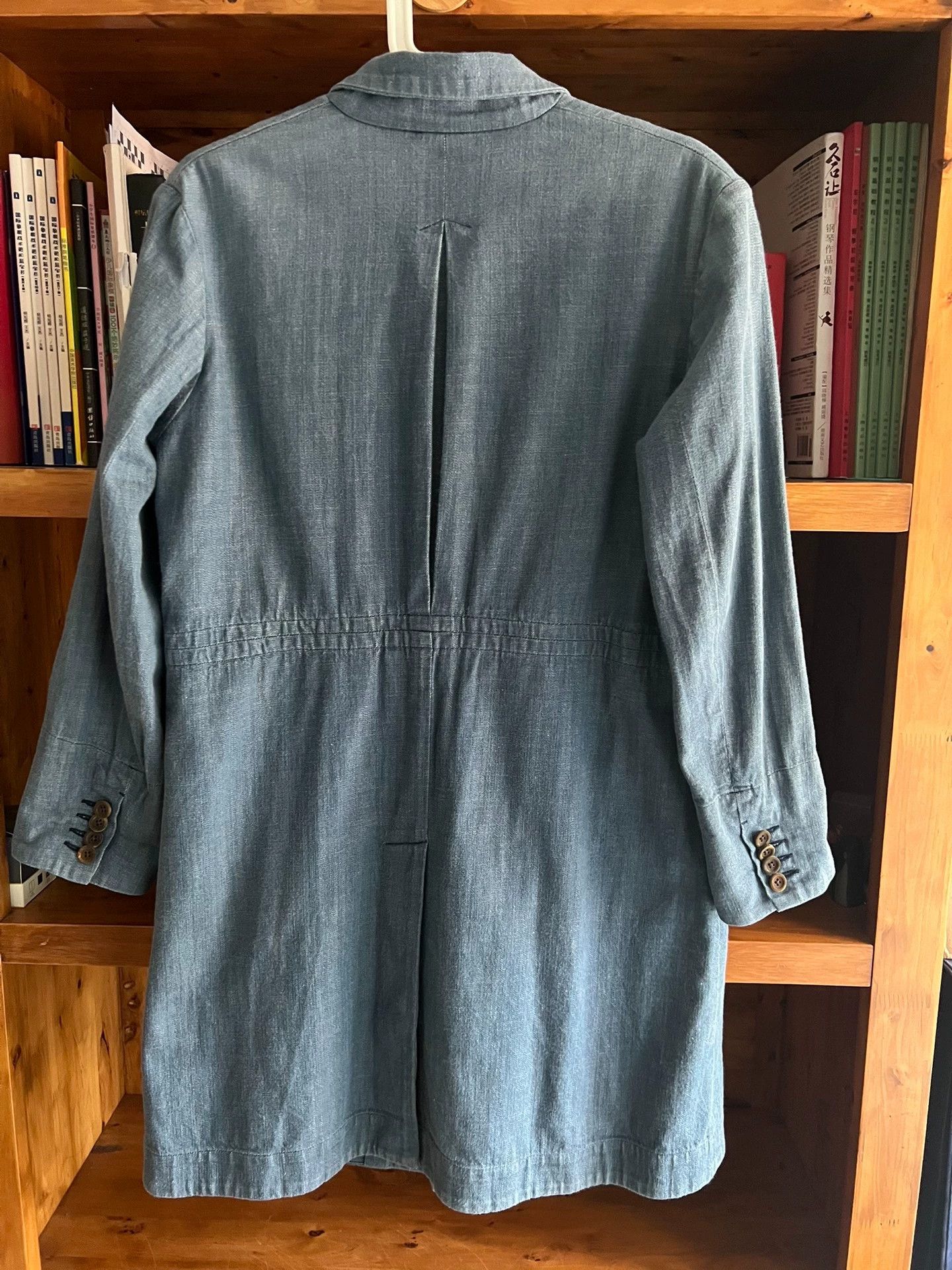 45rpm women's indigo dyed wooden button washed denim coat size 2 Size XS / US 0-2 / IT 36-38 - 5 Thumbnail