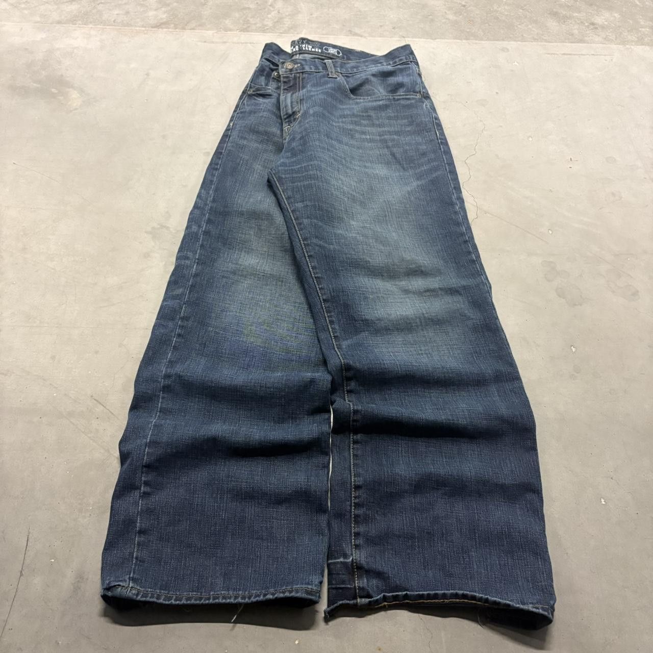Old Navy Crazy Vintage Y2K/2000s Baggy Loose Old Navy Streetwear Skater Style Dark Blue Wash Denim Jeans! Size US 38 / EU 54 - 3 Thumbnail