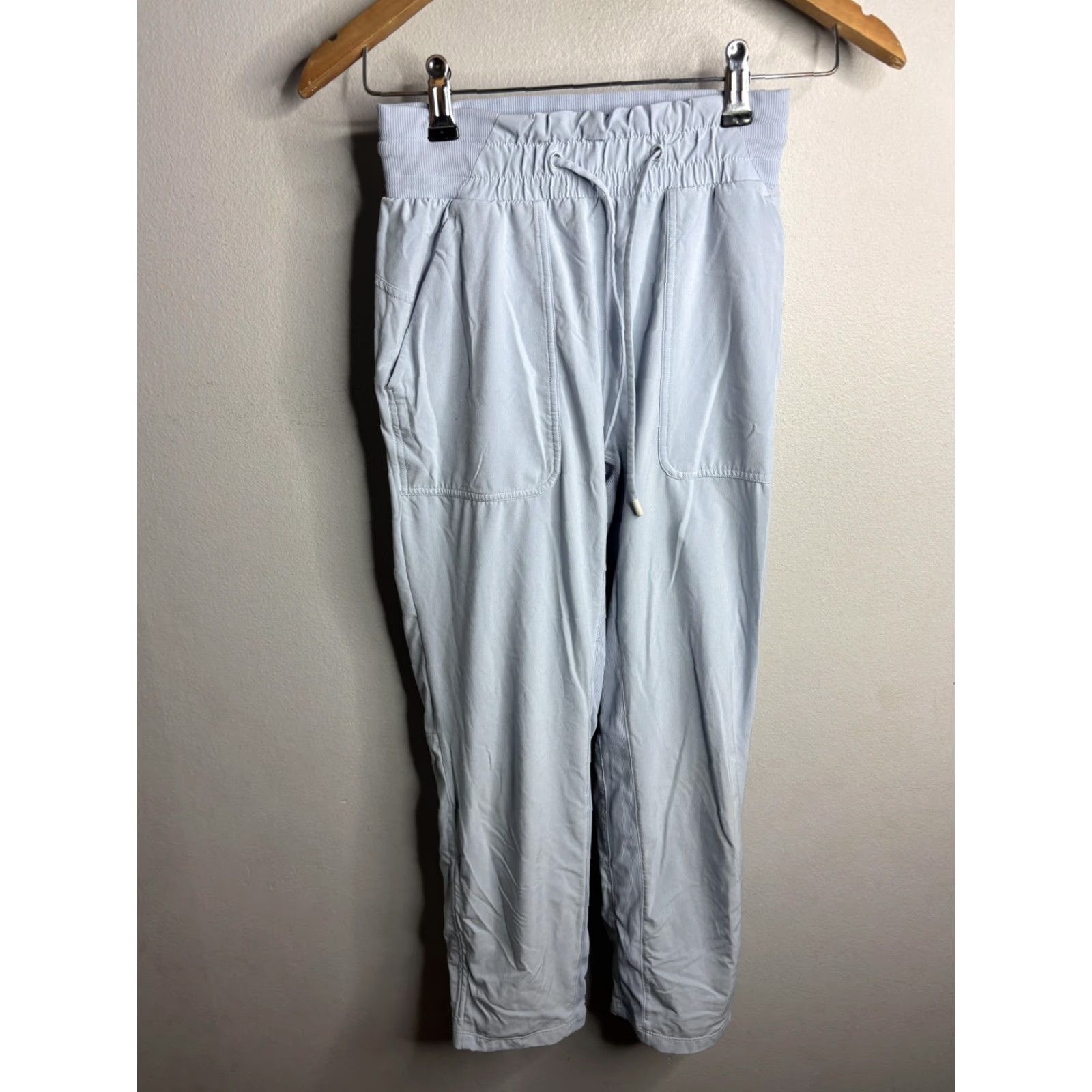 Lululemon Lululemon Womens 0 Blue Lightweight Jogger Pants Drawstring Pockets Tapered Waist Elastic Knit Side Panels Yoga Gym Running Casual Travel Size 25" / US 0 / IT 36 - 2 Thumbnail