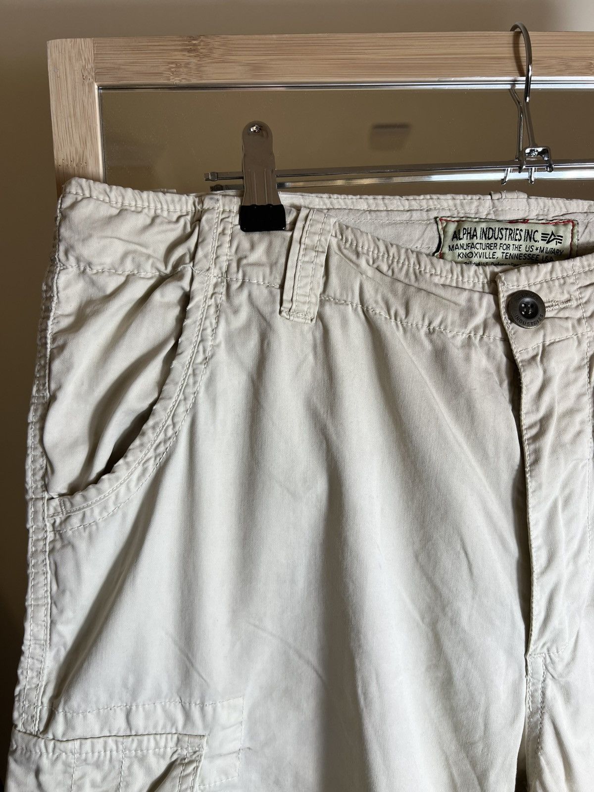 Alpha Industries Y2K Alpha Industries Military Cargo Shorts — Beige Utility Size US 36 / EU 52 - 6 Thumbnail