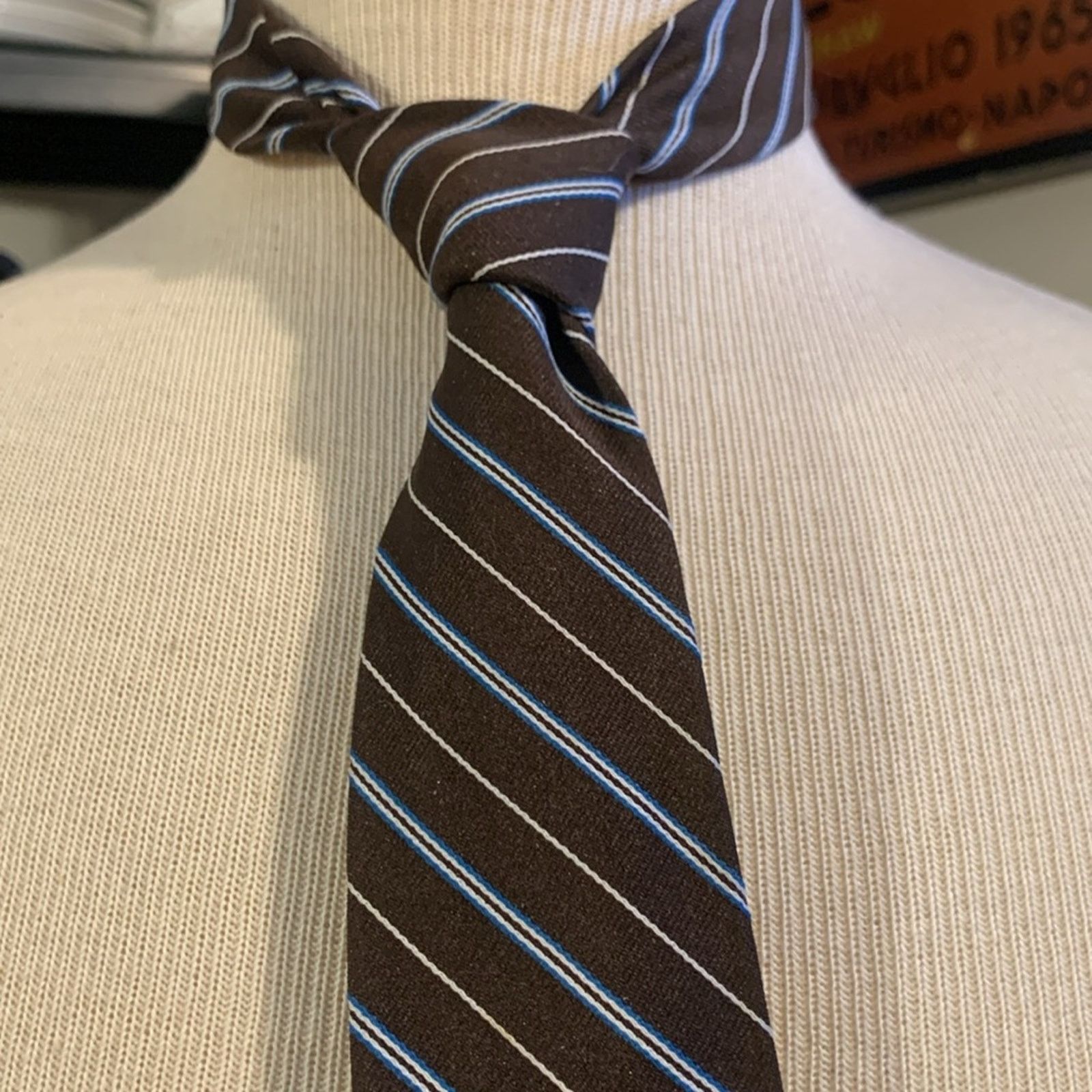 Playboy 70’s Playboy vintage diagonally striped necktie Hefner Size ONE SIZE - 3 Thumbnail