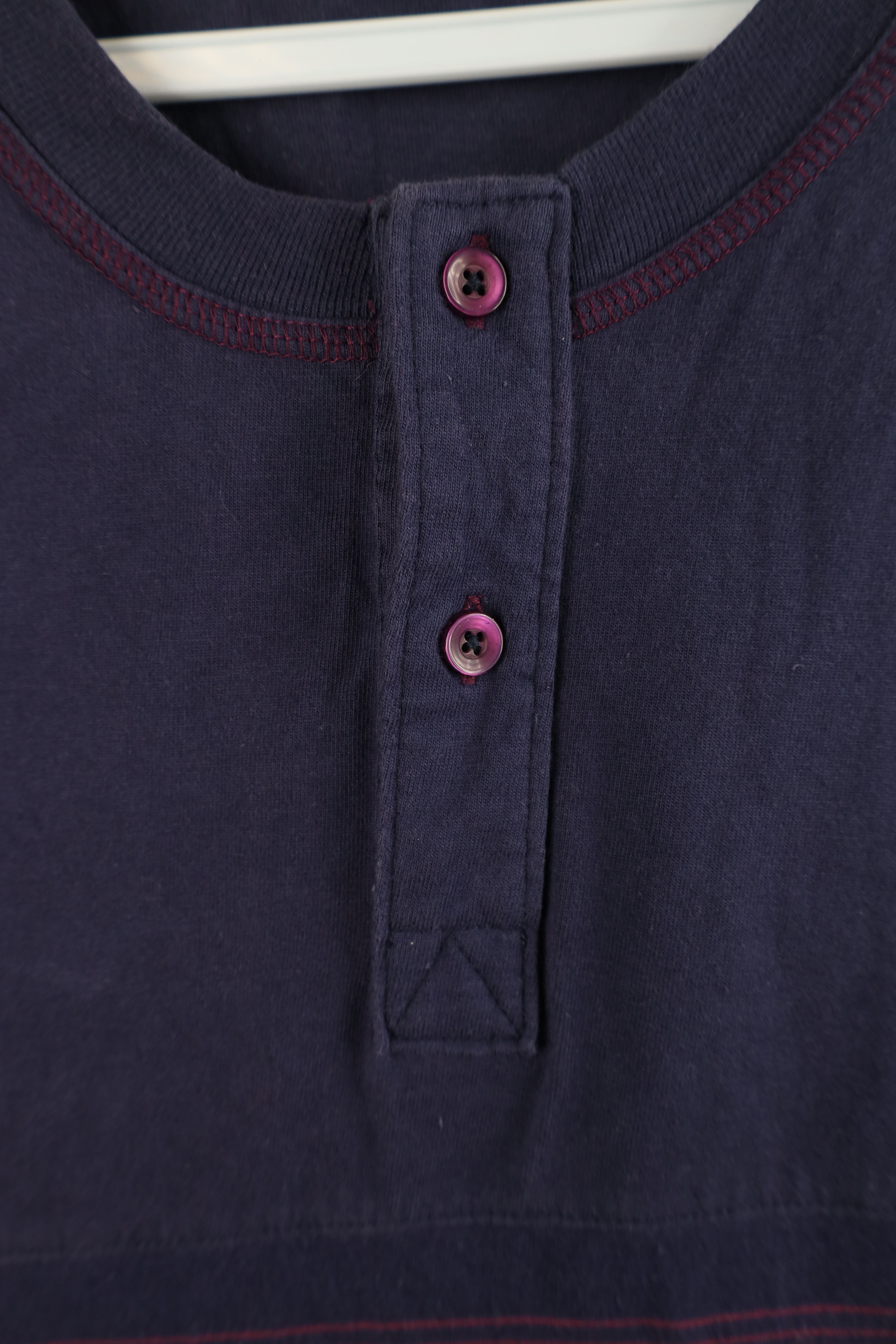 Vintage Vintage 90s Streetwear Block Long Sleeve Henley T-Shirt Size US XL / EU 56 / 4 - 5 Thumbnail