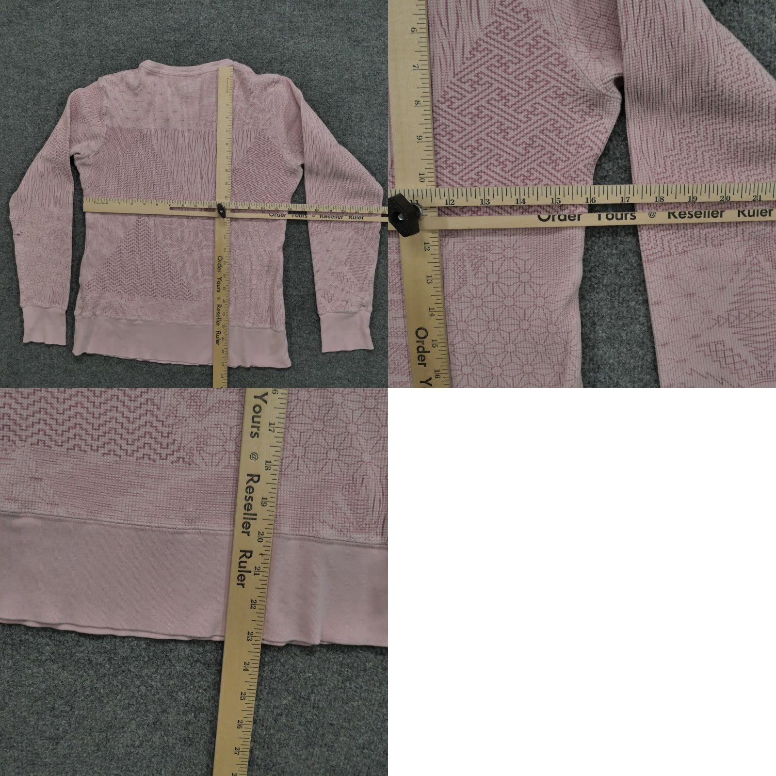 Nike Nike ACG Shirt Womens L Pink Thermal Waffle Knit All Over Print Y2K Size L / US 10 / IT 46 - 8 Thumbnail