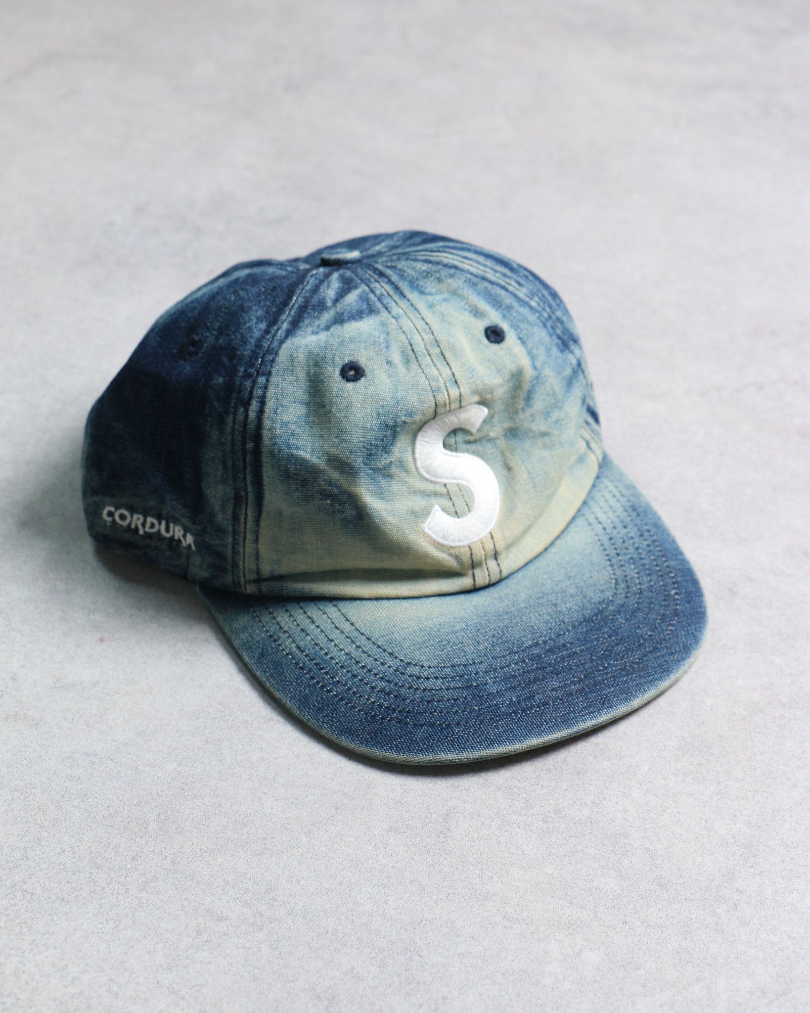 Supreme Supreme Frayed Croc Denim Camp Cap Indigo | Grailed