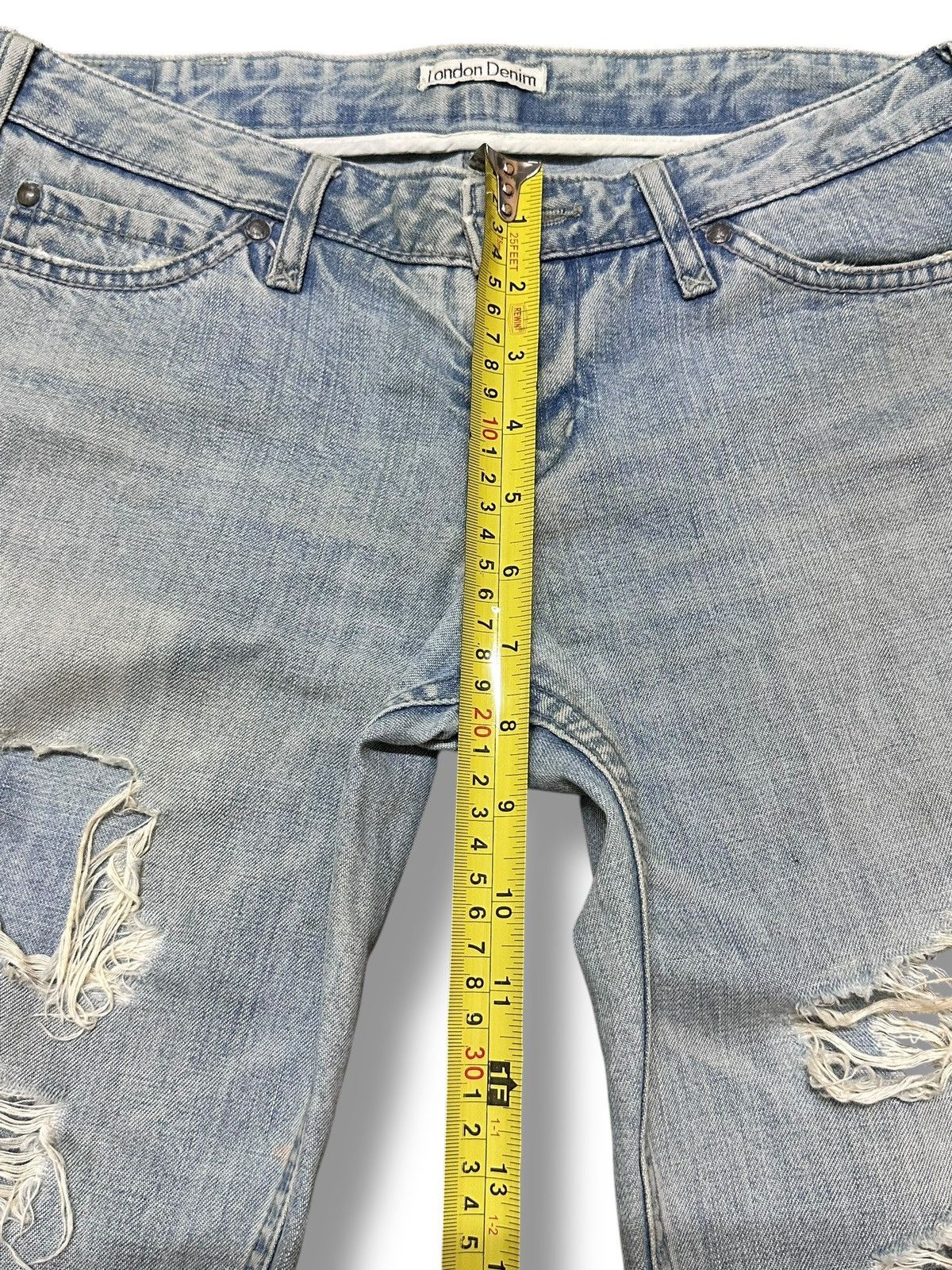 Japanese Brand Vintage LD Distressed Jean With Baggy Loose Style Faded Wash Size US 30 / EU 46 - 15 Thumbnail