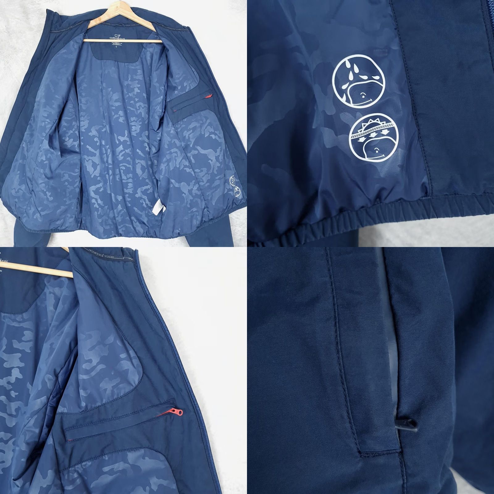 Vineyard Vines Vineyard Vines Jacket Mens Large Blue Performance Full Zip Windbreaker Outdoor Jacket Size US L / EU 52-54 / 3 - 8 Thumbnail