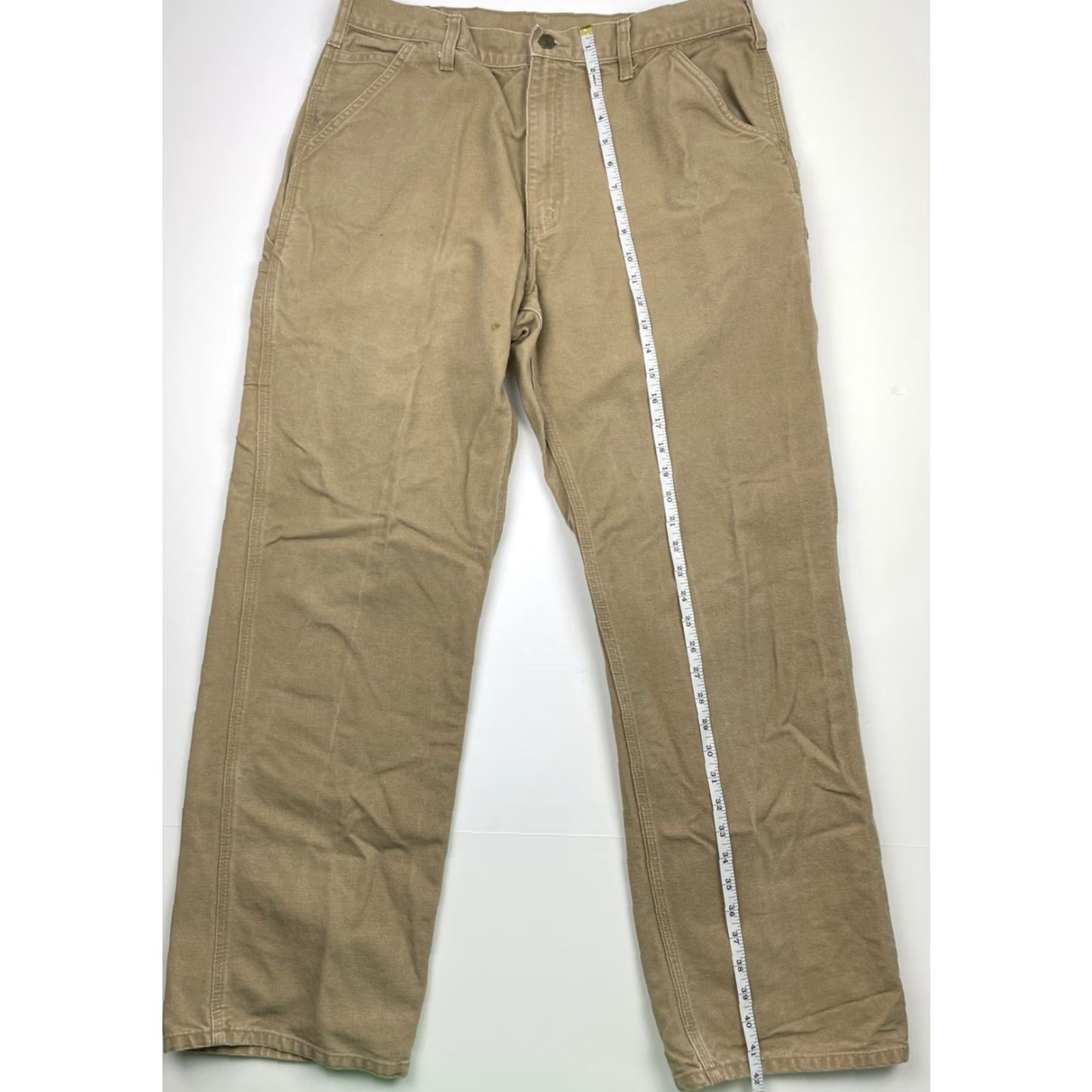 Carhartt VINTAGE Carhartt B11 Canvas Carpenter Work Pants Logo Brown 34x34 Outdoor Mens Size US 34 / EU 50 - 6 Thumbnail