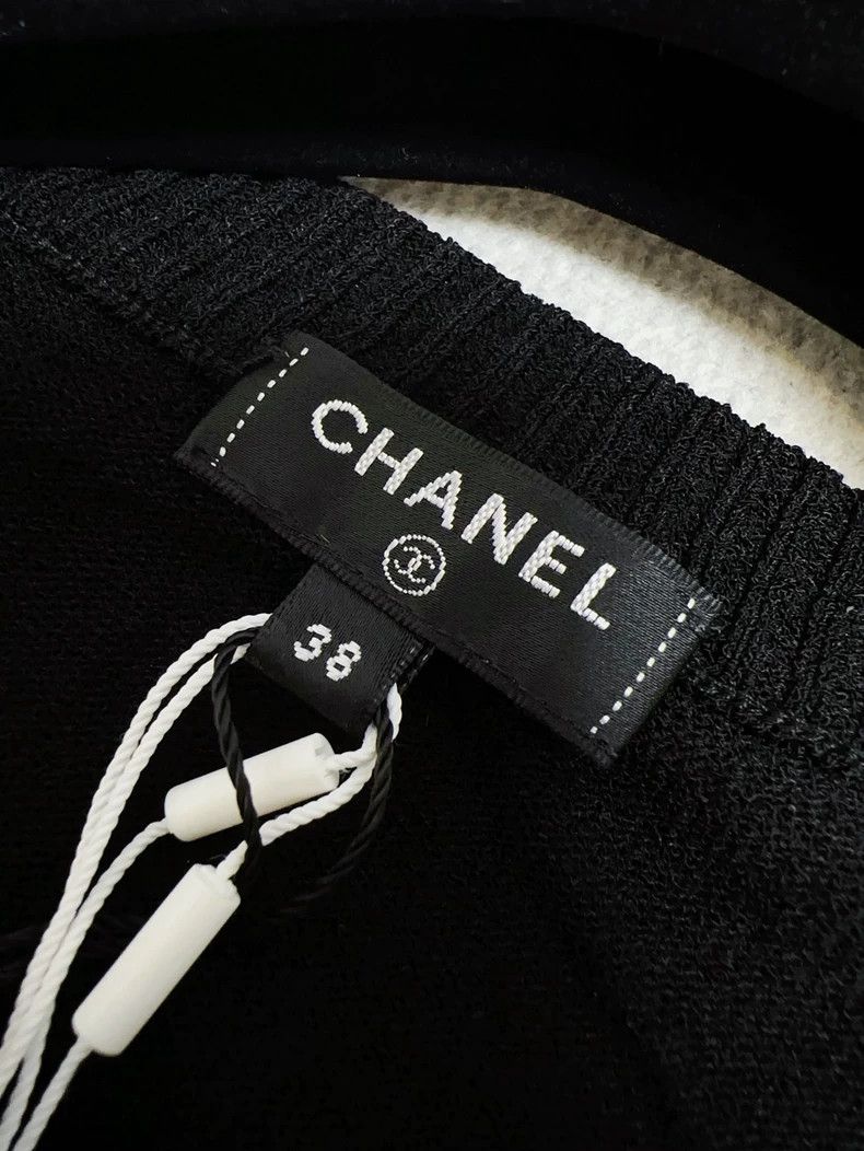 Chanel Chanel 20s roof series black knitted white diamond check w Size XS / US 0-2 / IT 36-38 - 7 Thumbnail