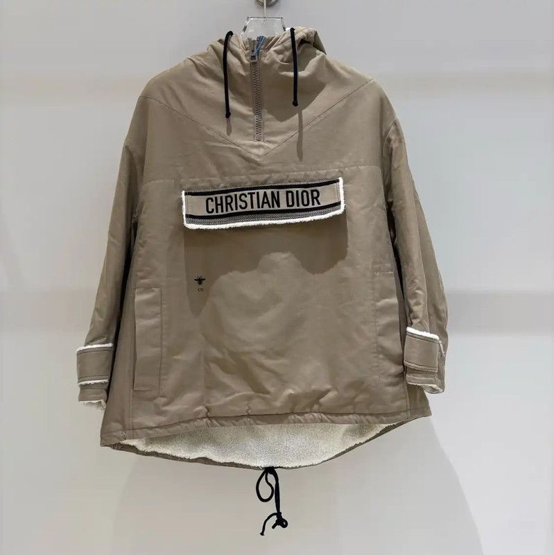 Dior Dior Beige Cotton Mid-Length Women's Jacket 0089 Size S / US 4 / IT 40 - 1 Thumbnail