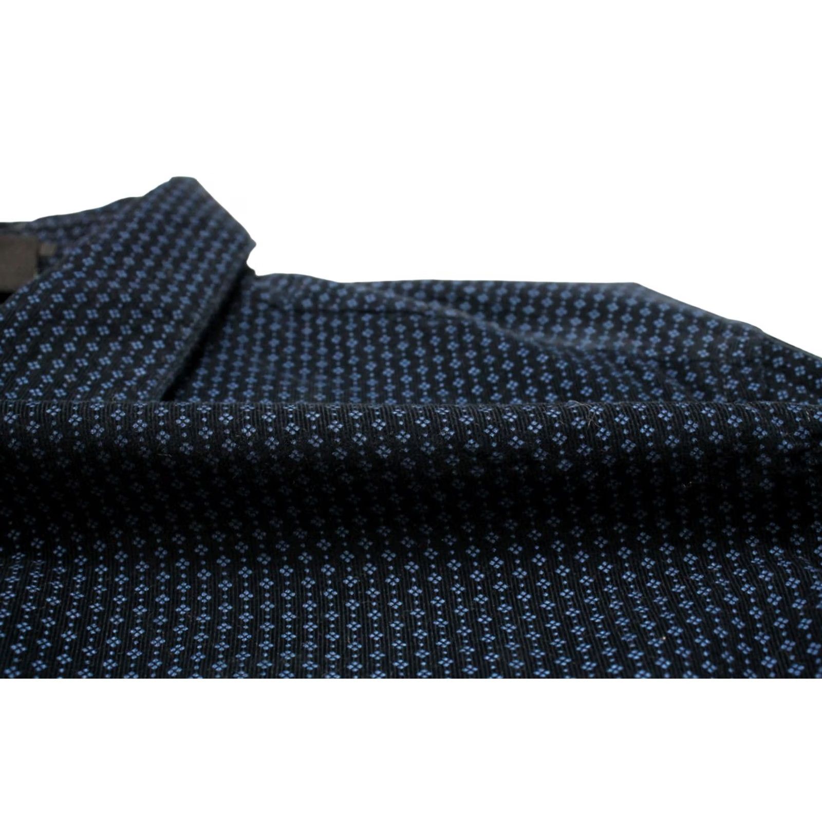 Hugo Boss HUGO BOSS Ronni_FO Slim Fit Formal Shirt Men's MEDIUM Corduroy Black Patterned Shirt Mens Slim Corduroy Button-Up Fashion Patterned Size 40R - 5 Thumbnail