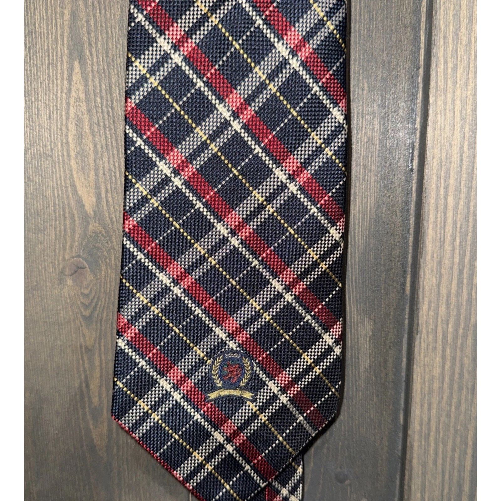 Tommy Hilfiger Lot Of 2 Tommy Hilfiger Italian Silk Ties Made USA Navy EUC Size ONE SIZE - 2 Thumbnail