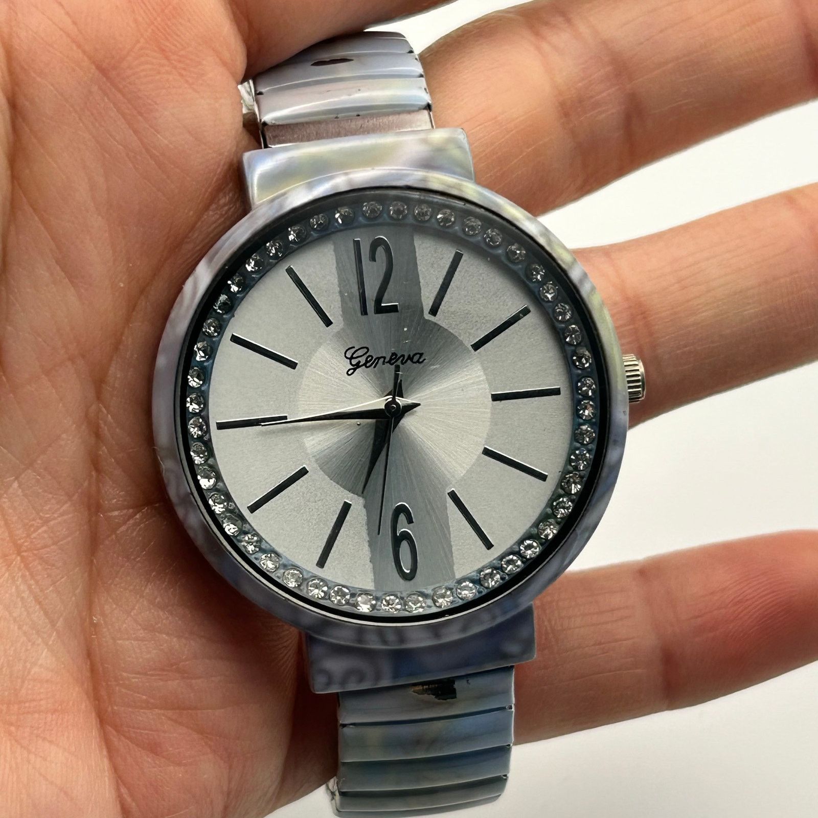 Geneva Geneva Pastel Iridescent Watch with Crystal-accented Bezel Size ONE SIZE - 8 Thumbnail