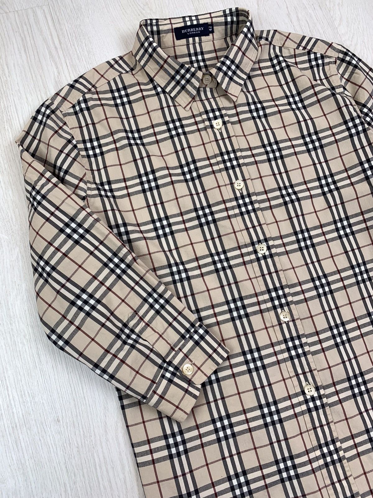 Burberry Burberry Vintage 90s Nova Check Womens Button Shirt Size 42 Size M / US 6-8 / IT 42-44 - 7 Thumbnail