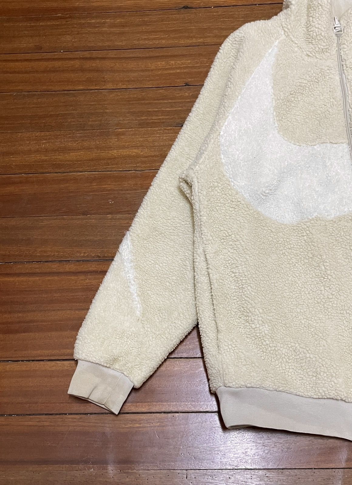 Nike Rare Design Nike Big Swoosh Boa Fleece Reversible Jacket Size US M / EU 48-50 / 2 - 9 Thumbnail
