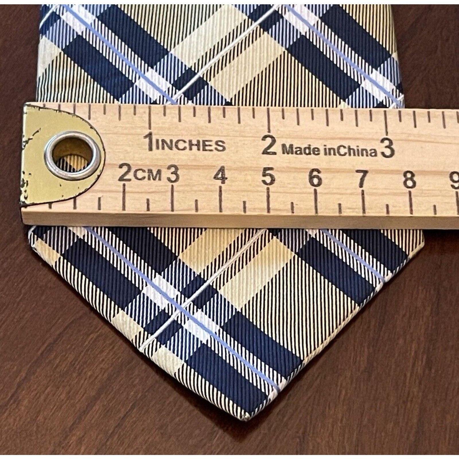 Arrow Arrow Gold Blue 100% Silk Men’s Neck Tie Made In China Size ONE SIZE - 4 Thumbnail