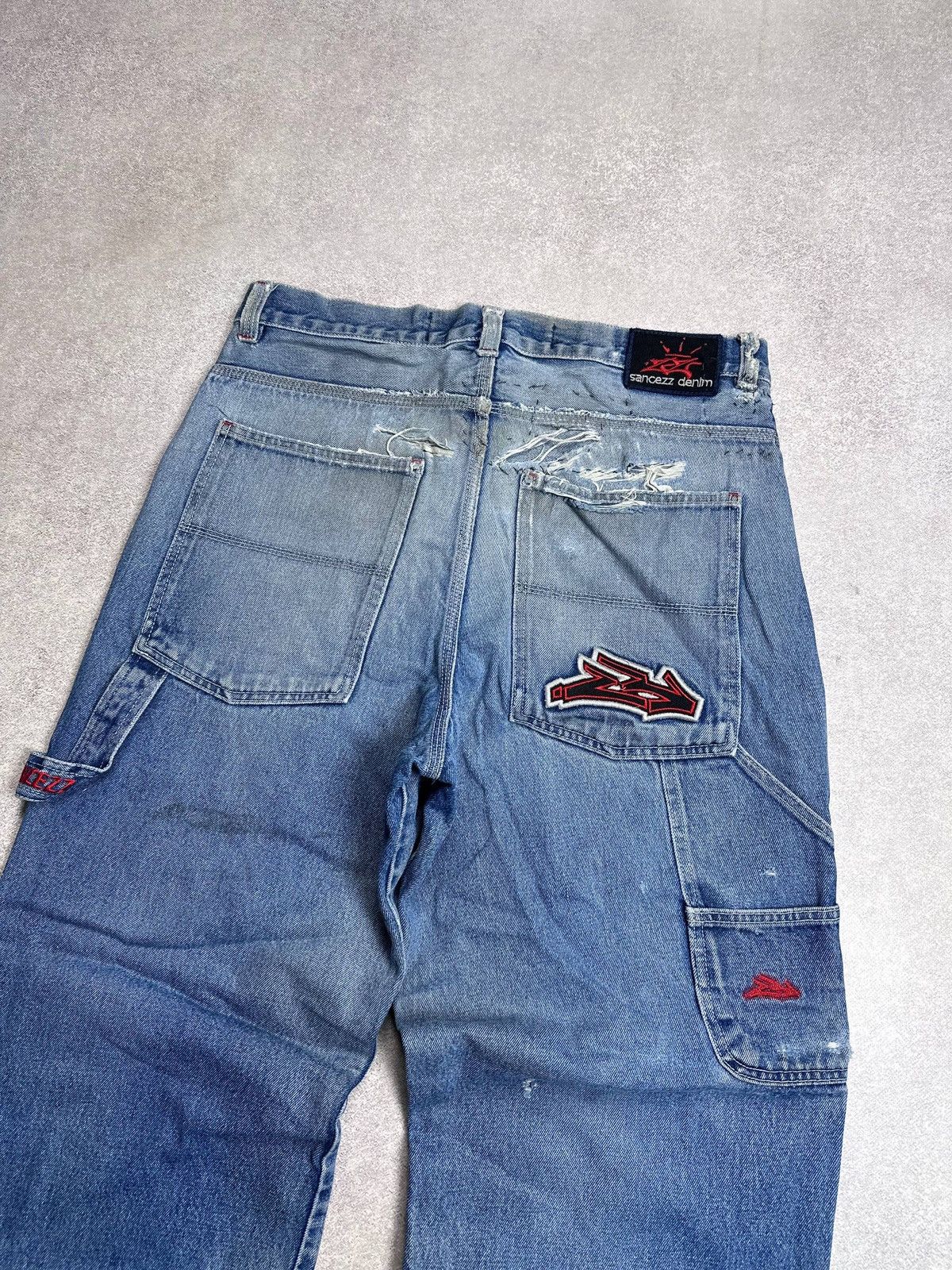 Vintage Vintage JNCO Style Sancezz Denim Y2K Carpenter Jeans Pants Size US 30 / EU 46 - 3 Thumbnail