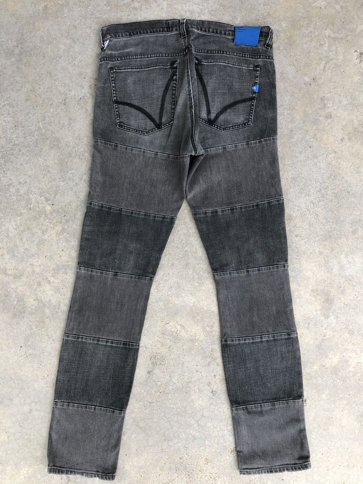 Who Decides War Adidas Distressed Jeans Patchwork Skinny Jeans Size US 34 / EU 50 - 2 Thumbnail