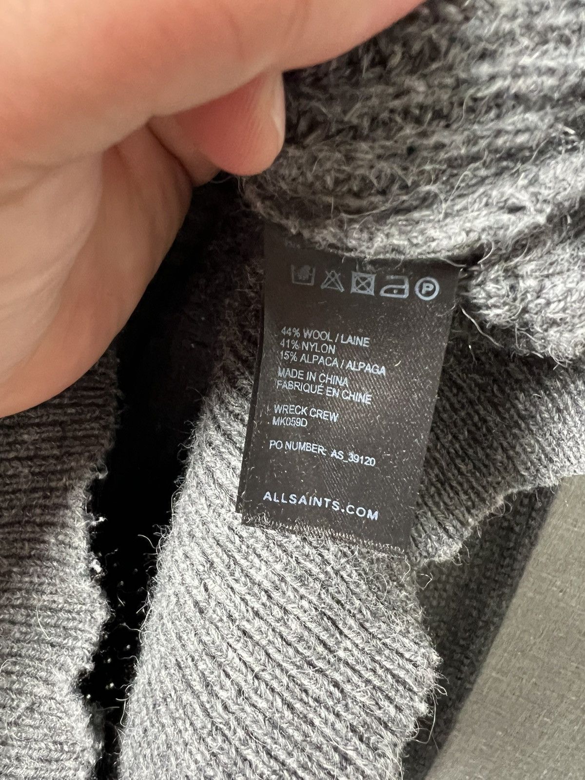 Allsaints Allsaints Wreck Crew Wool / Alpaca / Nylon Knit Sweater Size US S / EU 44-46 / 1 - 8 Thumbnail