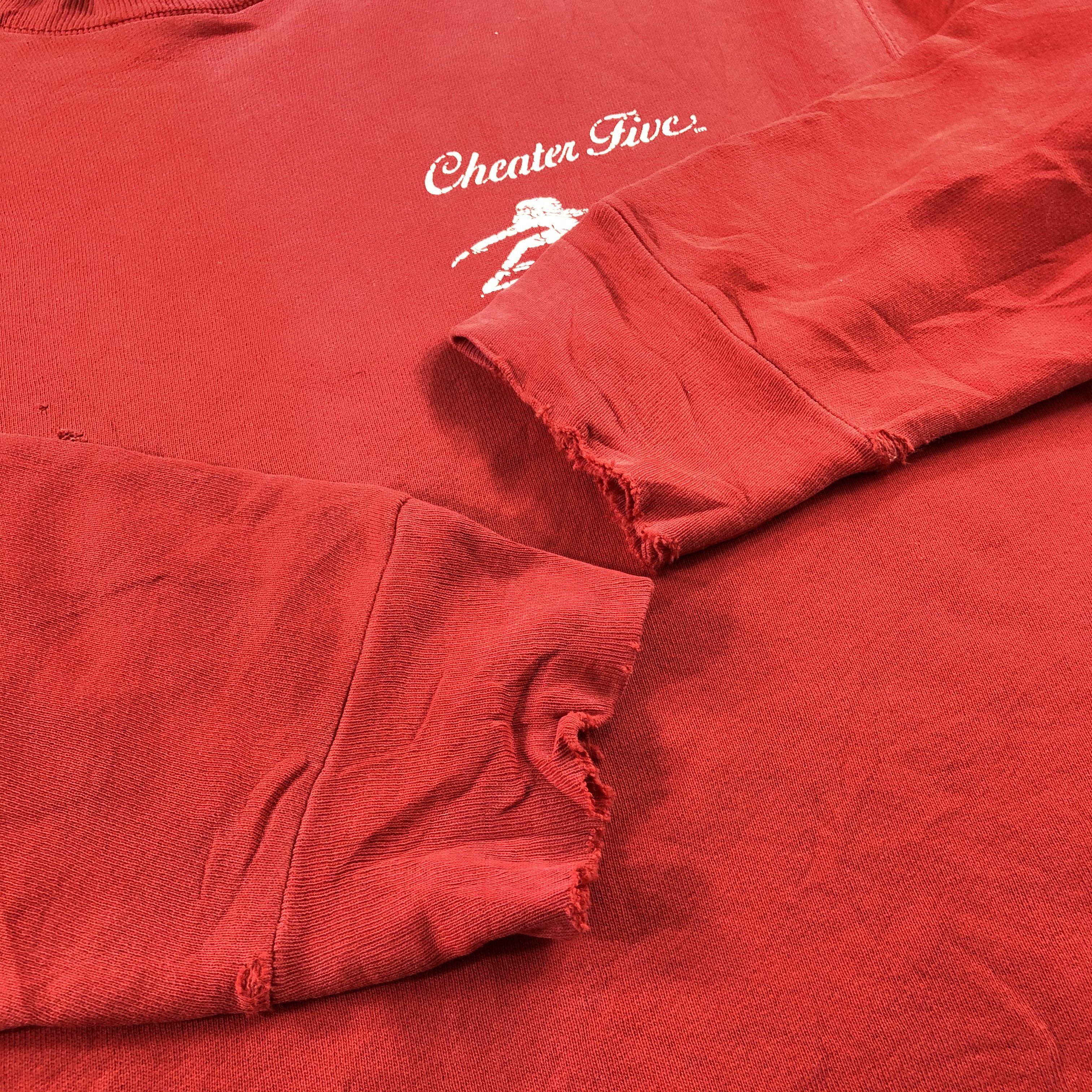 Fruit Of The Loom Vintage 90s Cheater Five Sweatshirt Red Jumper F188 Size US M / EU 48-50 / 2 - 6 Thumbnail