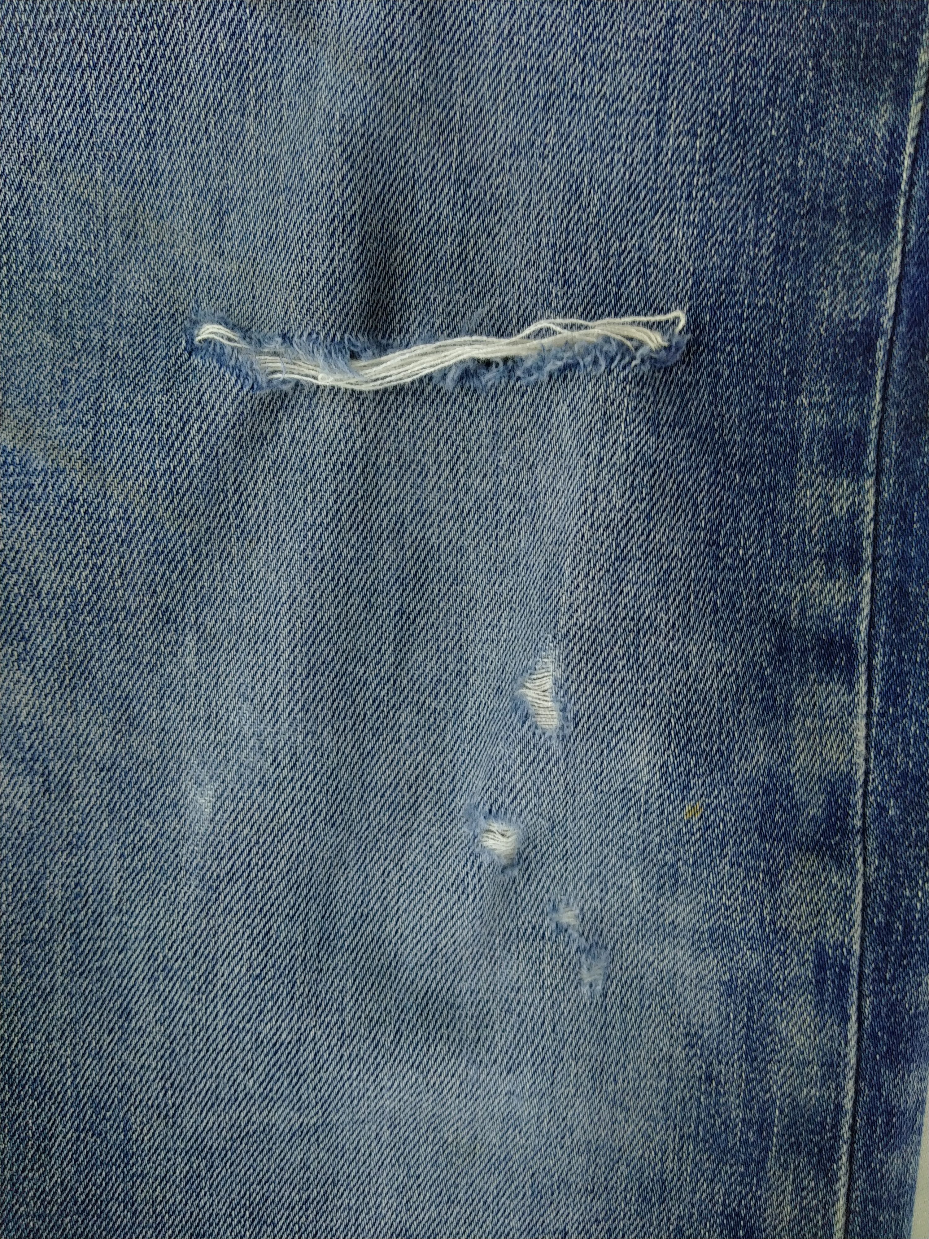 Levi's Blue Distressed Levi's 513 Jeans Denim 35x28.5 -JN216 Size US 35 - 13 Thumbnail