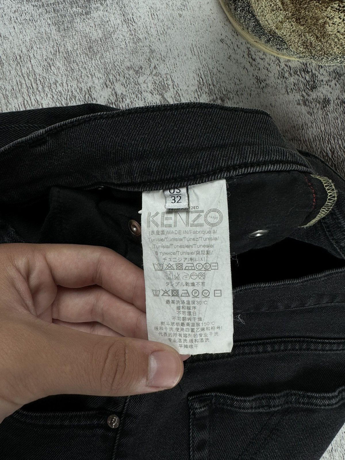 Kenzo Kenzo Paris Jungle Signature Logo Luxury Rap Jeans Bottoms Size US 32 / EU 48 - 15 Thumbnail
