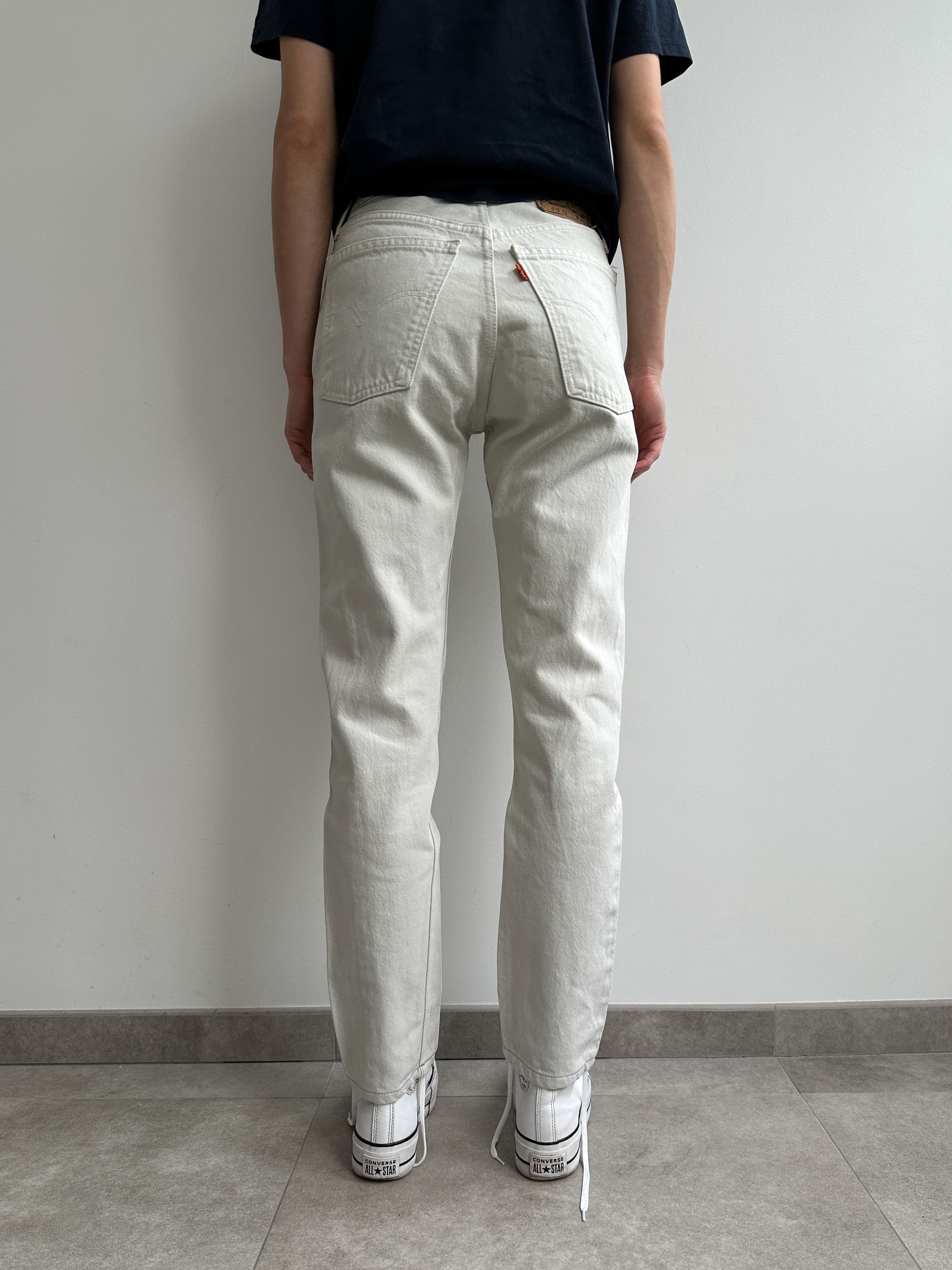 Levi's Vintage Levi's Cream Denim Pants Jeans Size 27" / US 4 / IT 40 - 2 Thumbnail