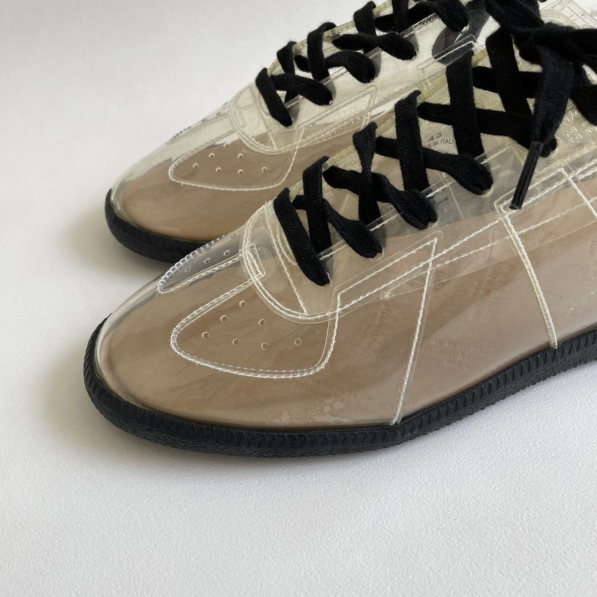Maison Margiela S/S 21 Clear PVC GAT Sneakers Size US 10 / EU 43 - 17 Thumbnail
