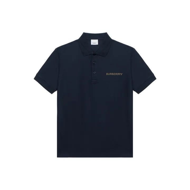 Burberry Burberry Burberry Navy Blue Logo Embroidered Polo Shirt-25 Size US M / EU 48-50 / 2 - 1 Thumbnail