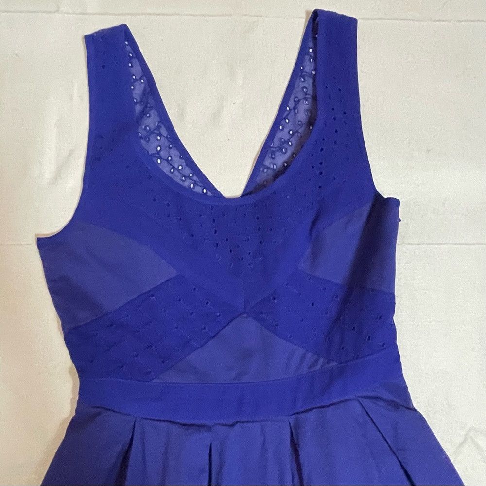 American Eagle Outfitters American Eagle Outfitters Royal Blue Sleeveless Cotton Mini Size XXS / US 00 / IT 34 - 7 Thumbnail