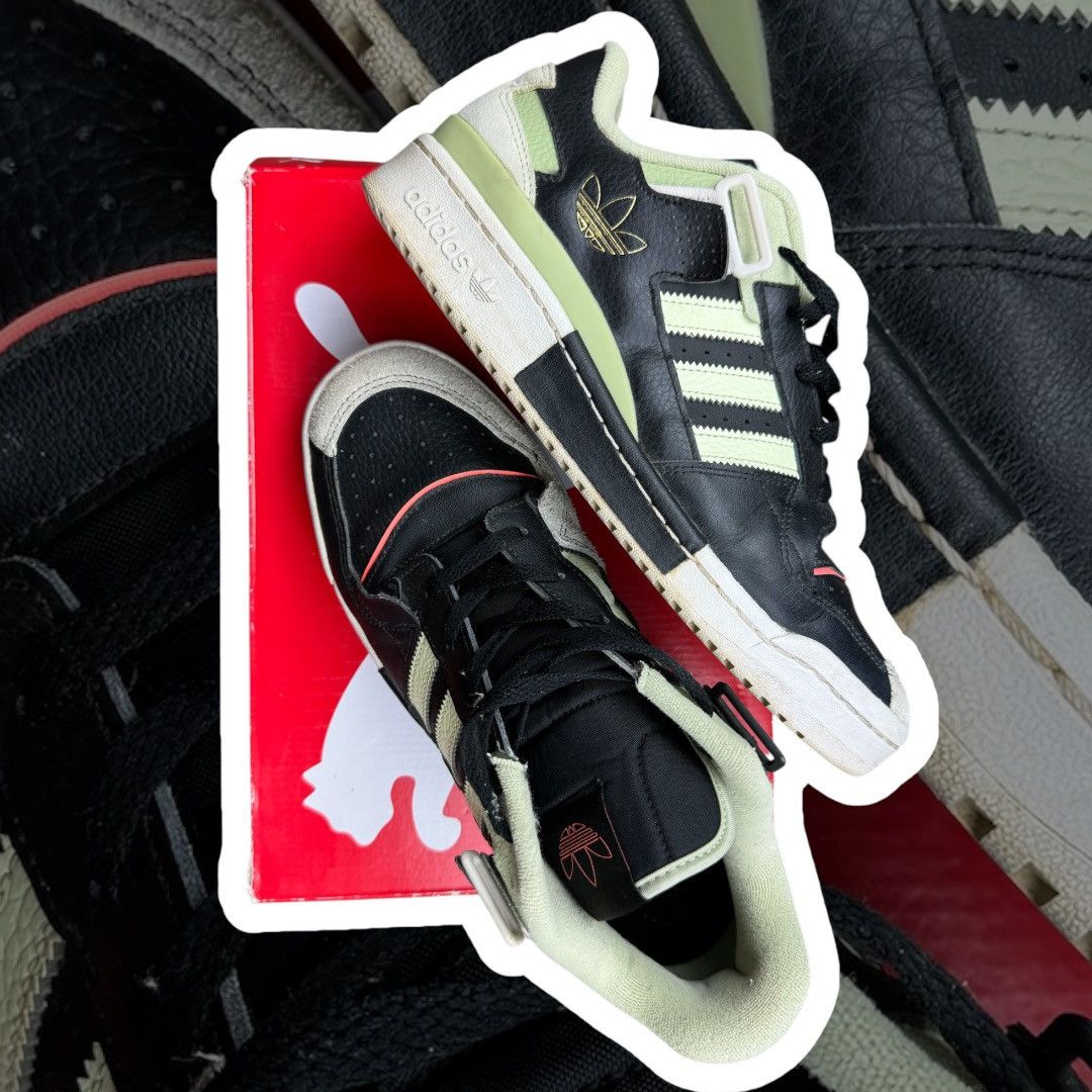 Adidas Adidas Forum Exhibit Low Black Almost Lime Size US 10.5 / EU 43-44 - 1 Thumbnail