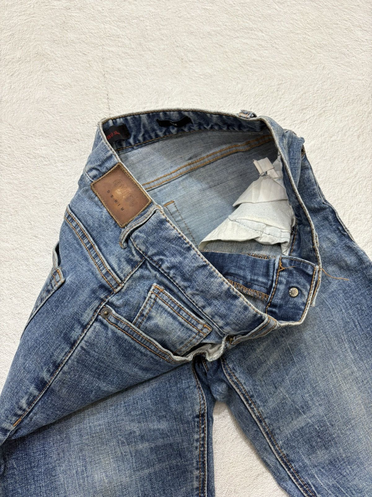 Japanese Brand 00s Evisu Archival Mudwash Denim Distressed Y2K slim fit Size US 29 - 5 Thumbnail