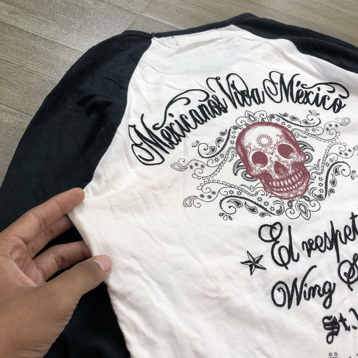 If Six Was Nine × Japanese Brand × Le Grande Bleu (L.G.B.) 2000s Wing Spread Skulls Cross LGB Embroidered Longsleeve Size US M / EU 48-50 / 2 - 15 Thumbnail