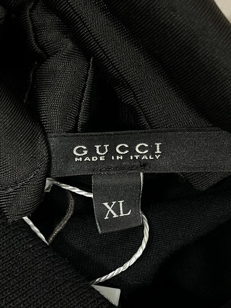Gucci Gucci Black stitched nylon striped short-sleeved Polo shirt Size US XL / EU 56 / 4 - 7 Thumbnail